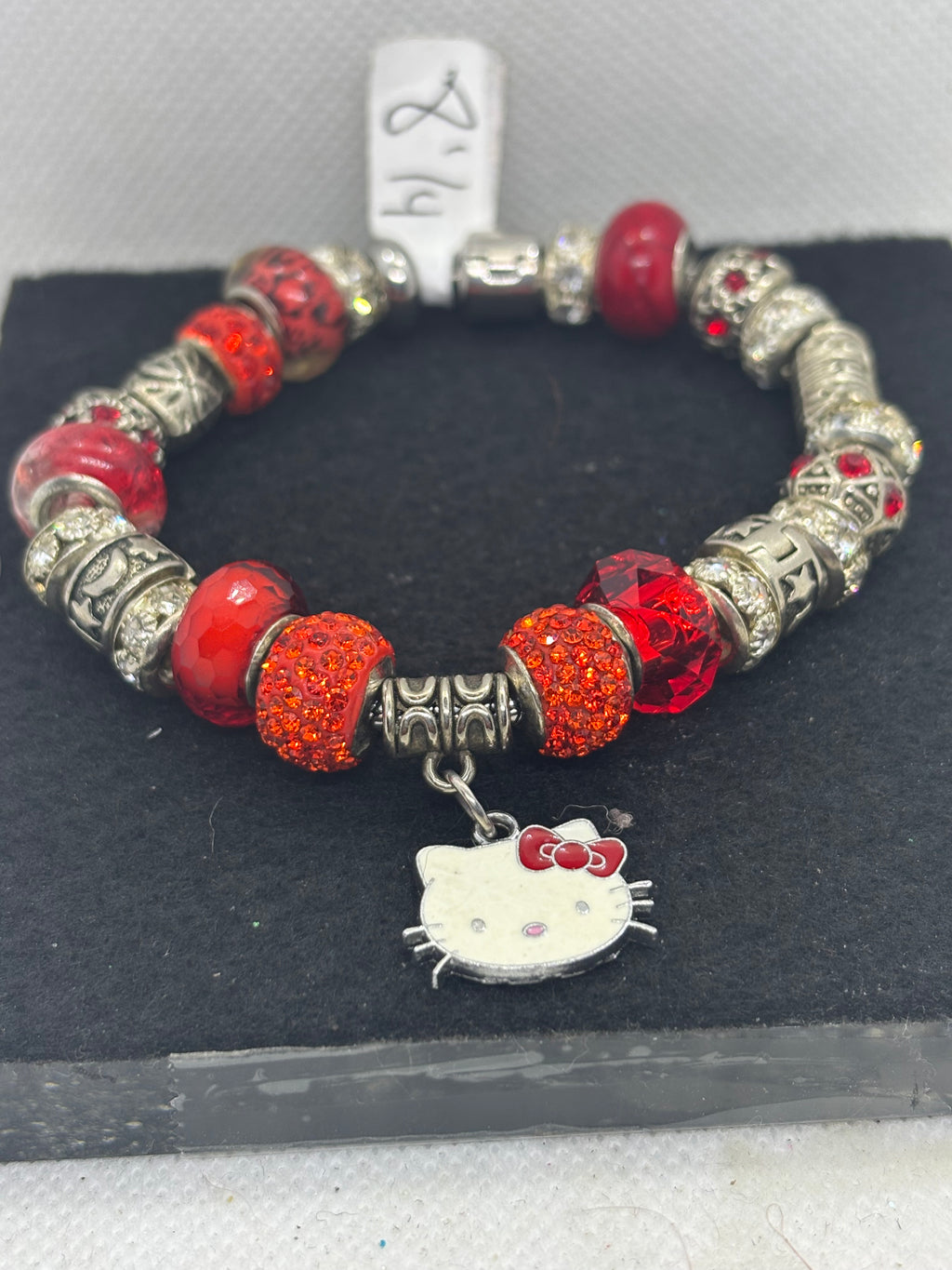 Red Kitty Charm Bracelet