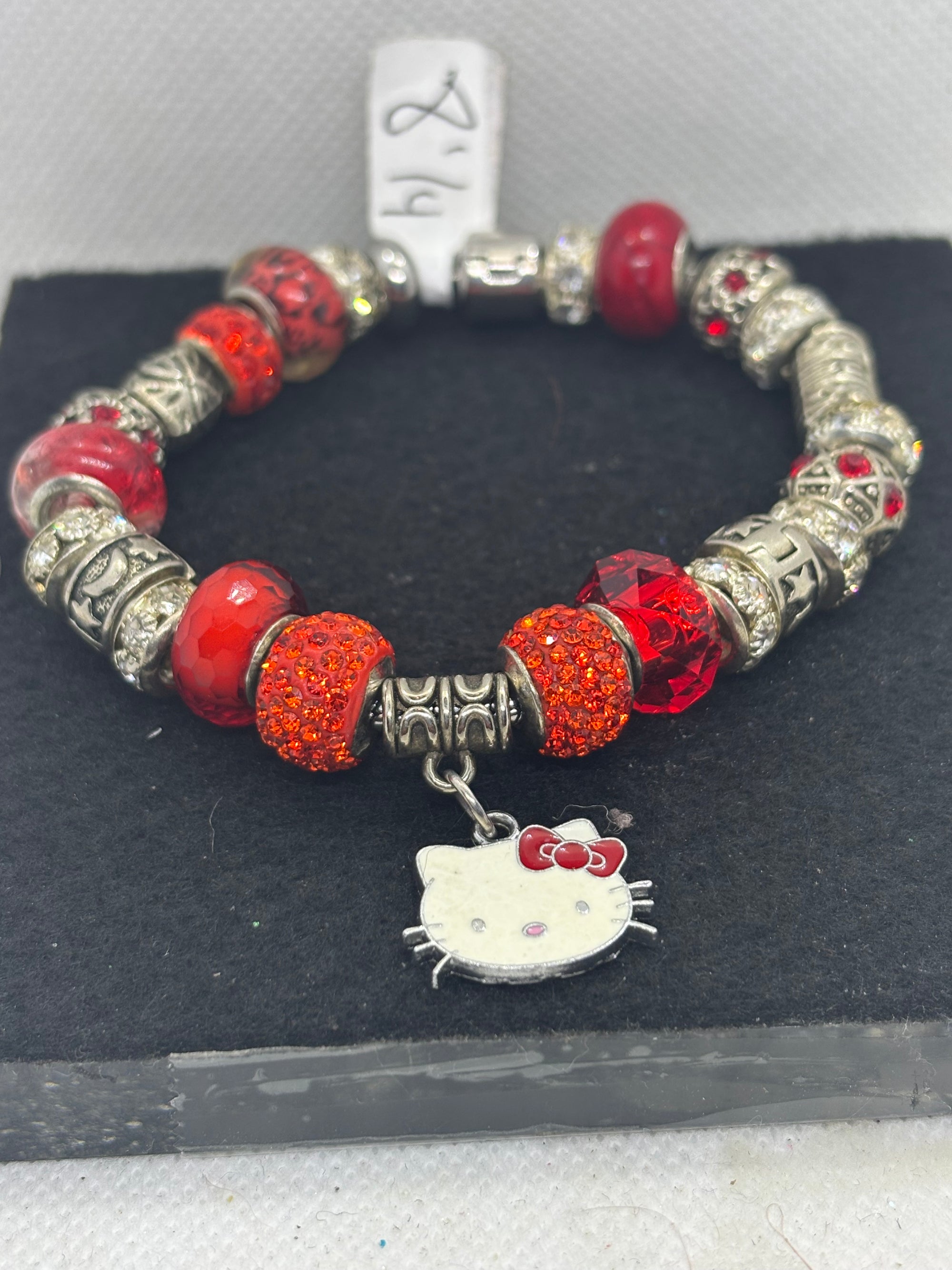 Red Kitty Charm Bracelet