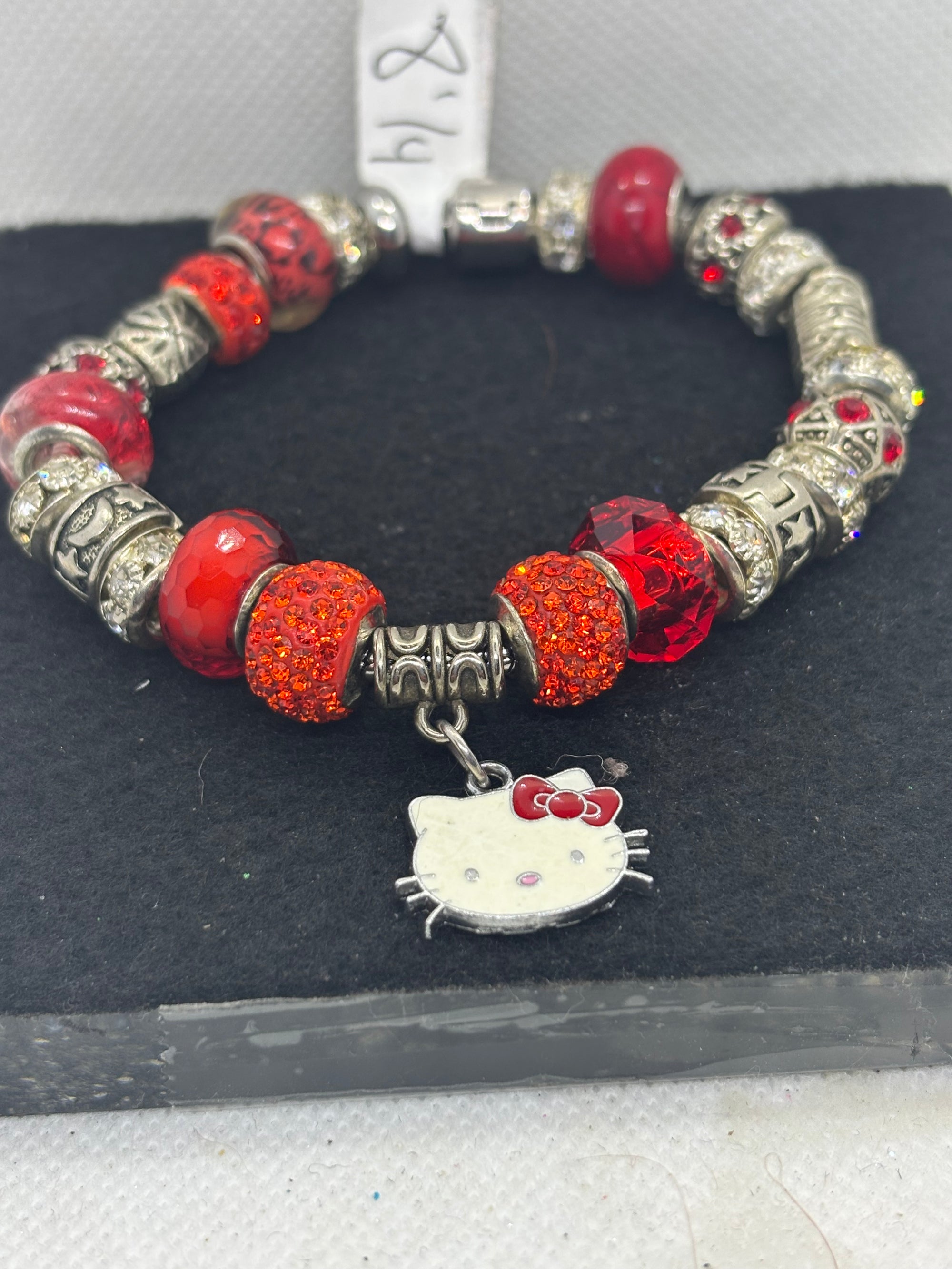 Red Kitty Charm Bracelet