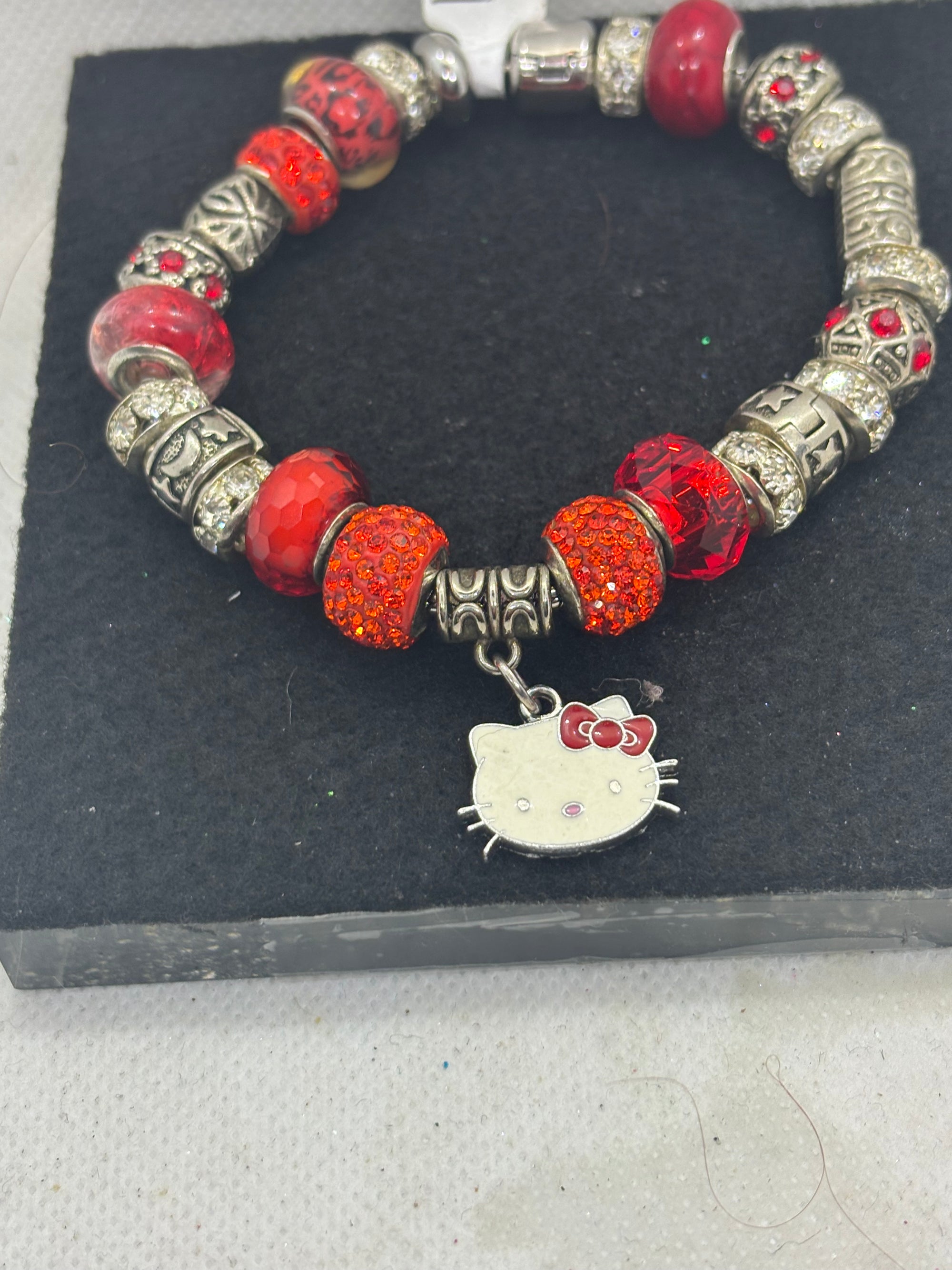 Red Kitty Charm Bracelet