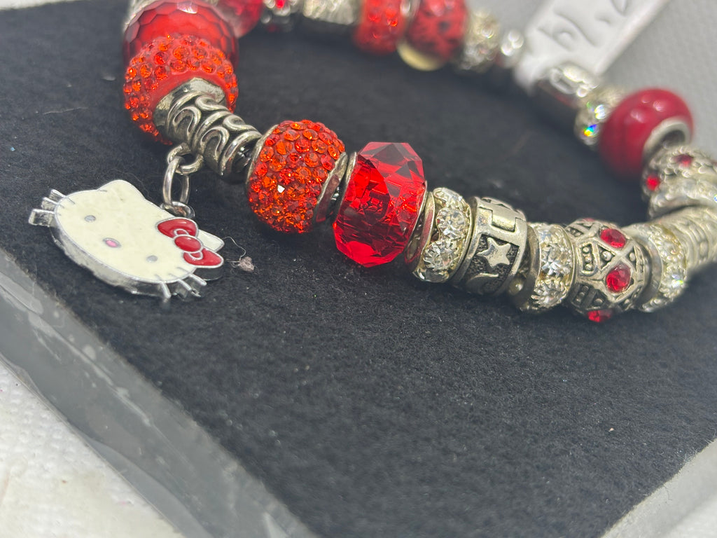 Red Kitty Charm Bracelet