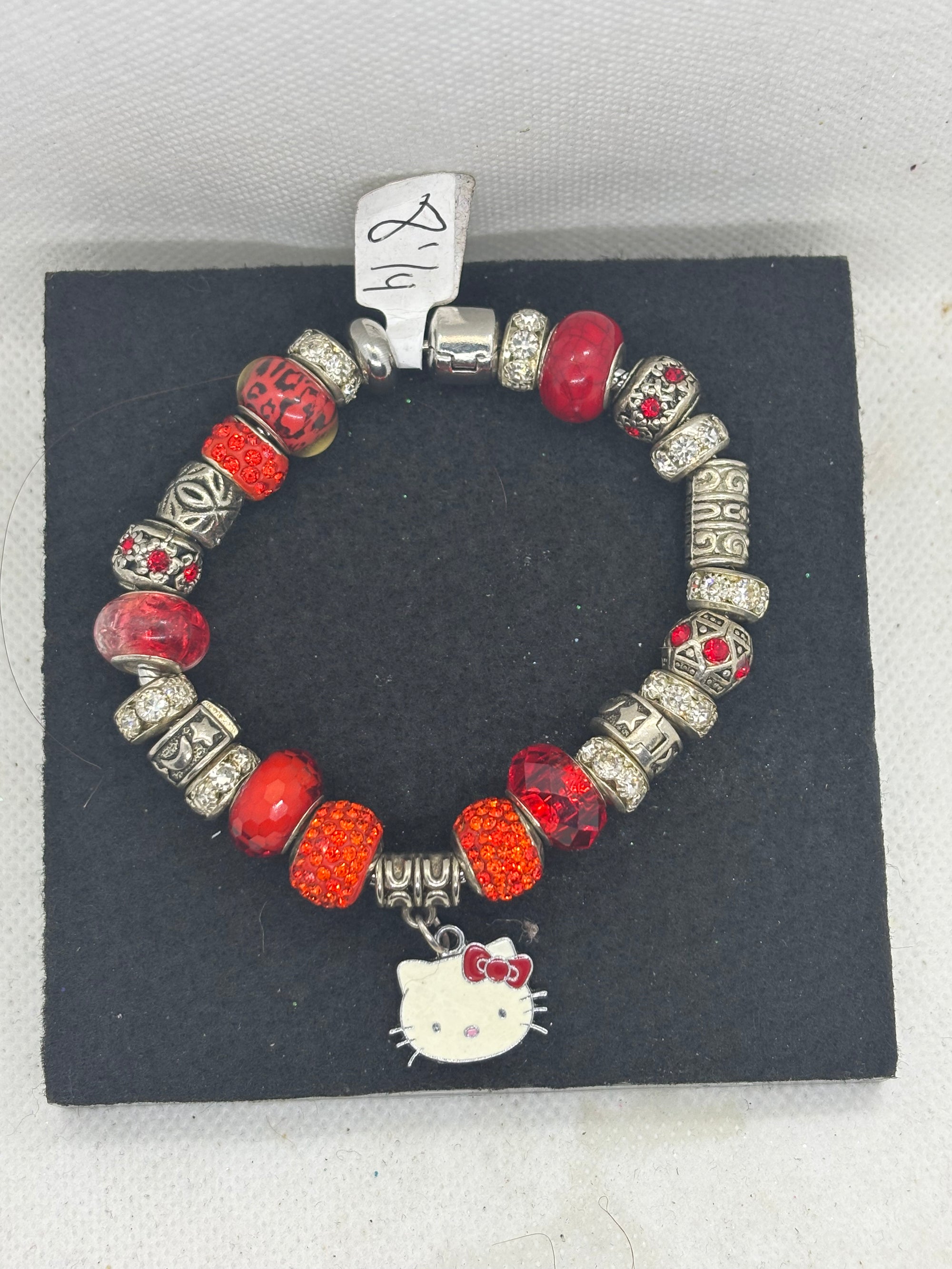 Red Kitty Charm Bracelet