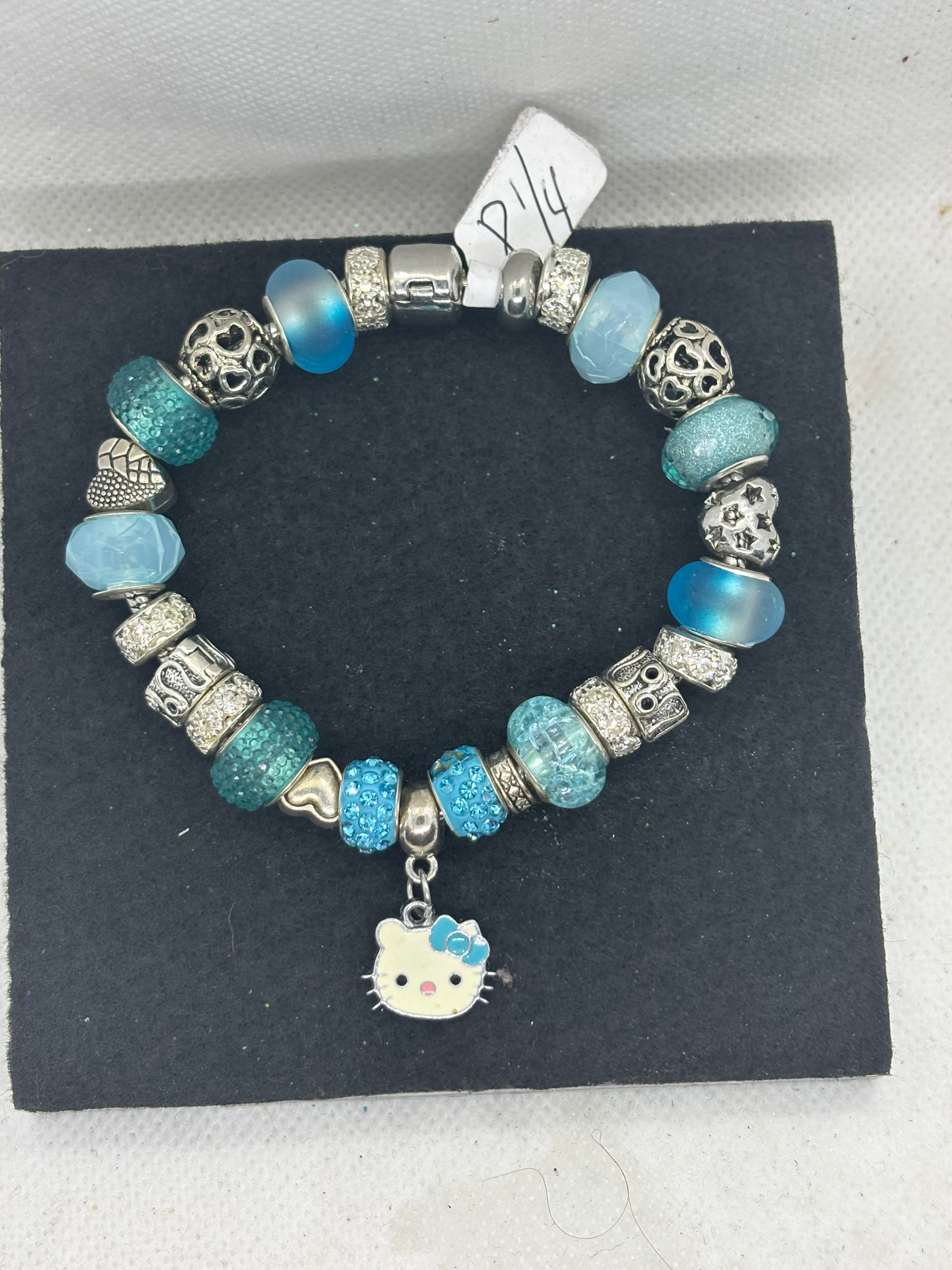 Blue Kitty Charm Bracelet