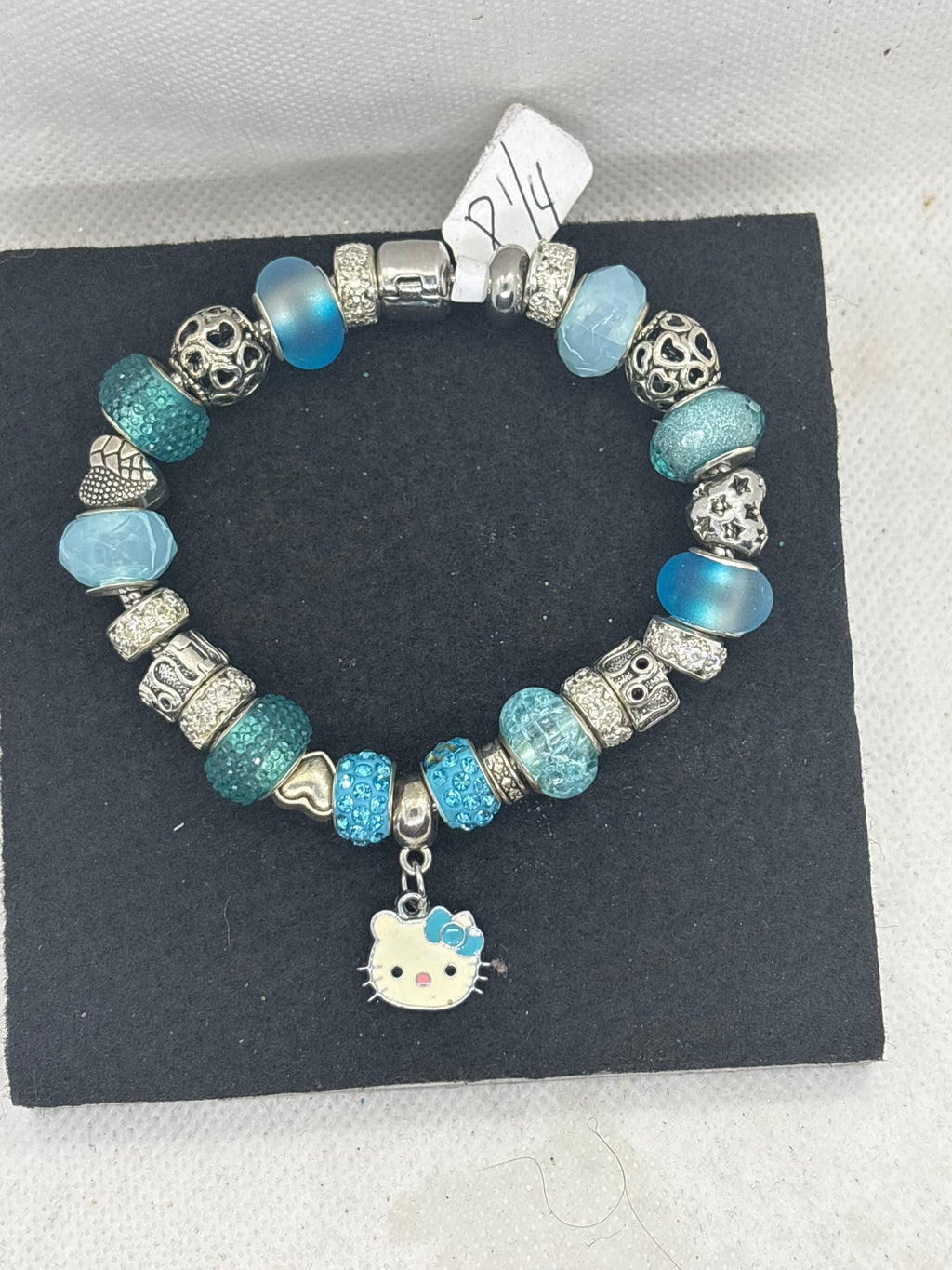 Blue Kitty Charm Bracelet
