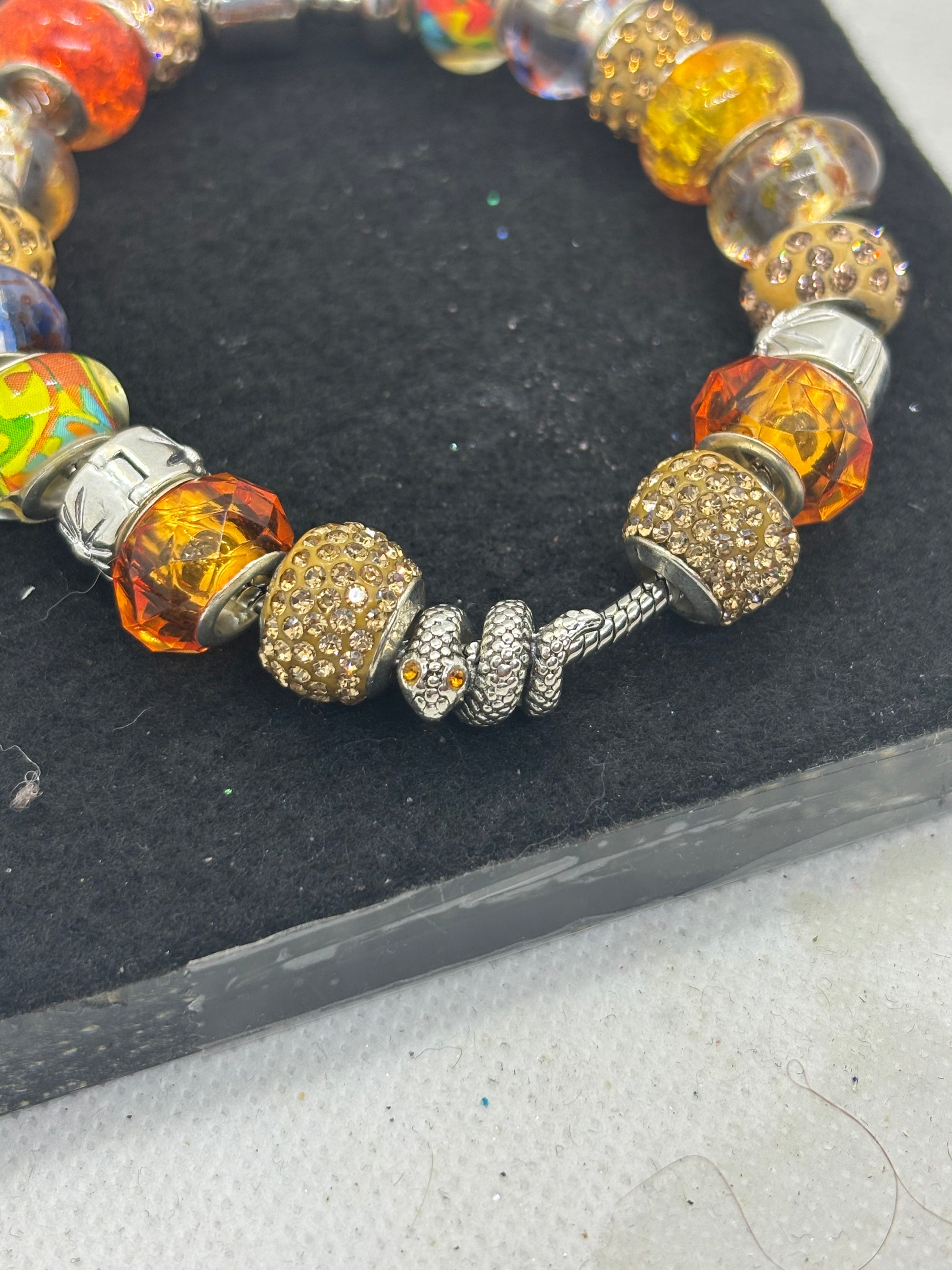 Fall Colored Charm Bracelet