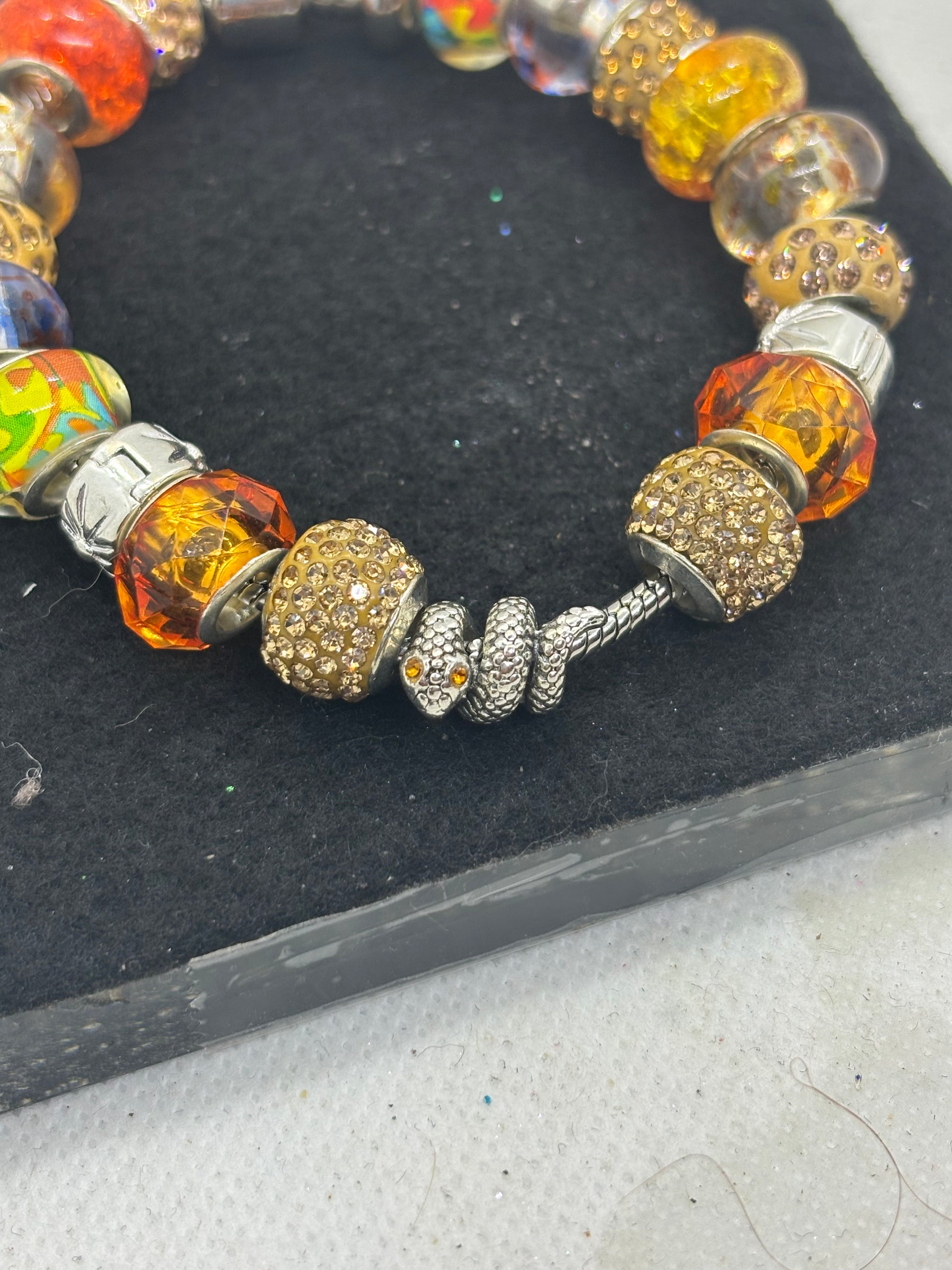 Fall Colored Charm Bracelet