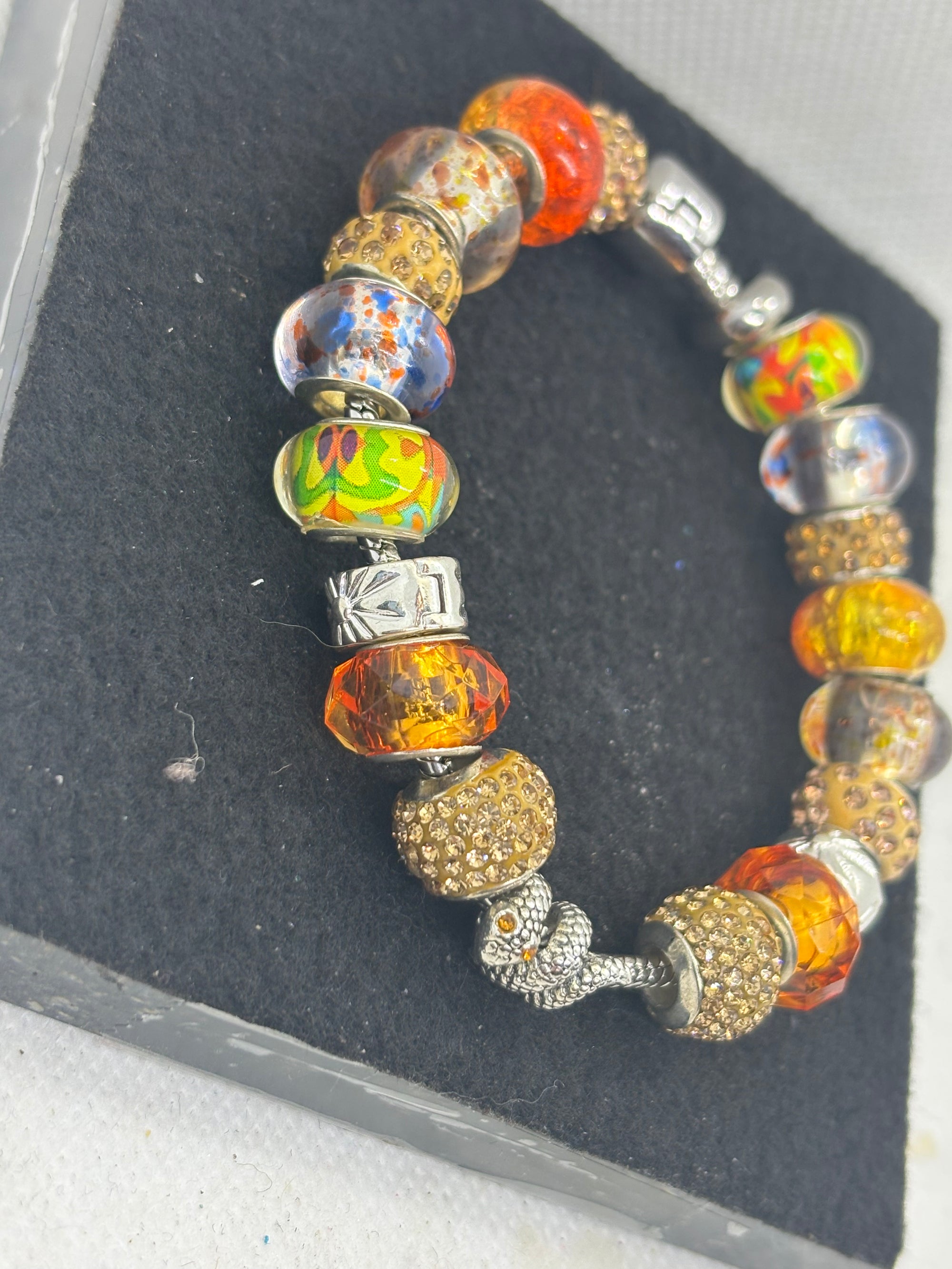 Fall Colored Charm Bracelet