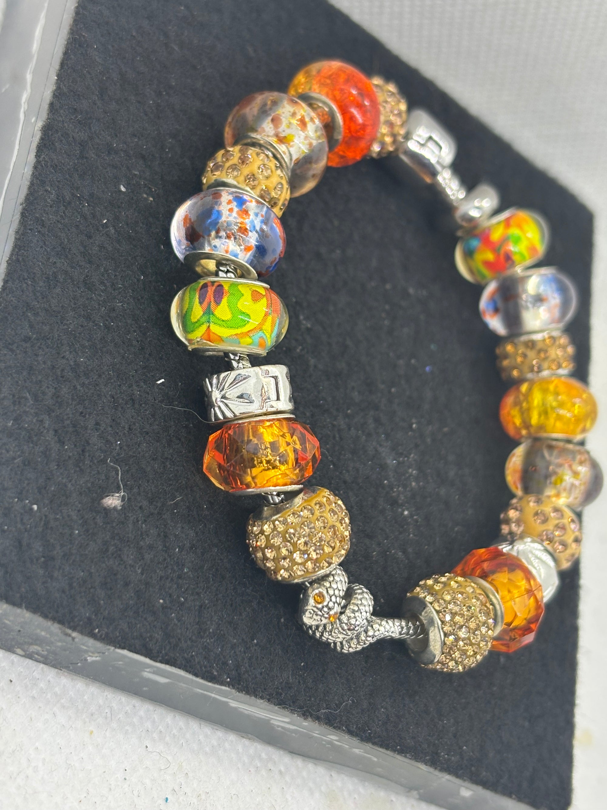 Fall Colored Charm Bracelet