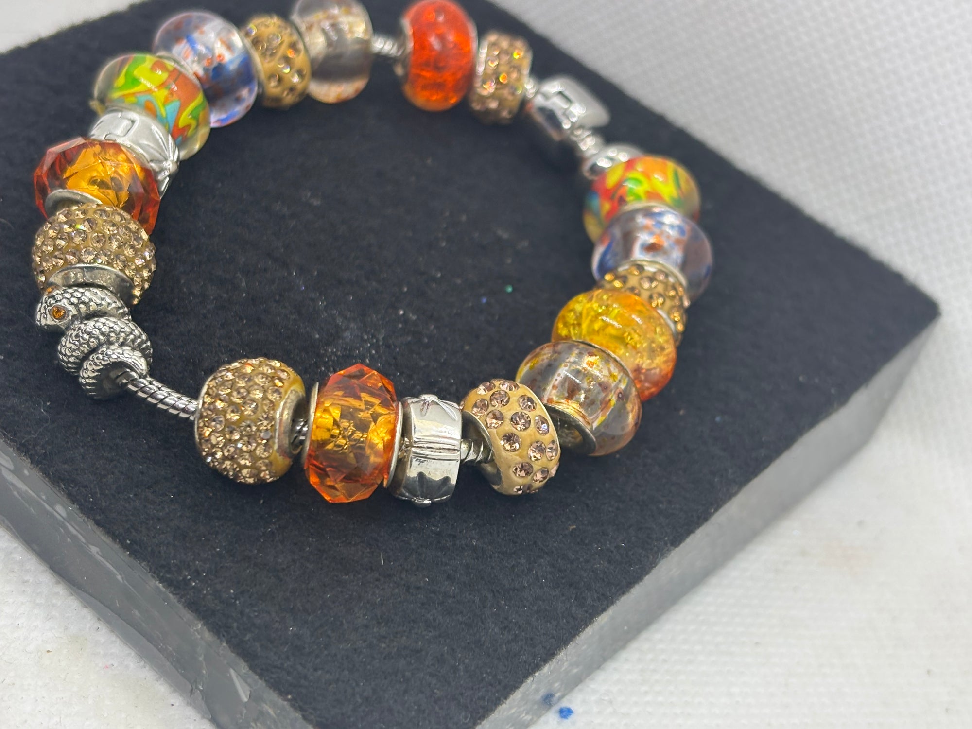 Fall Colored Charm Bracelet