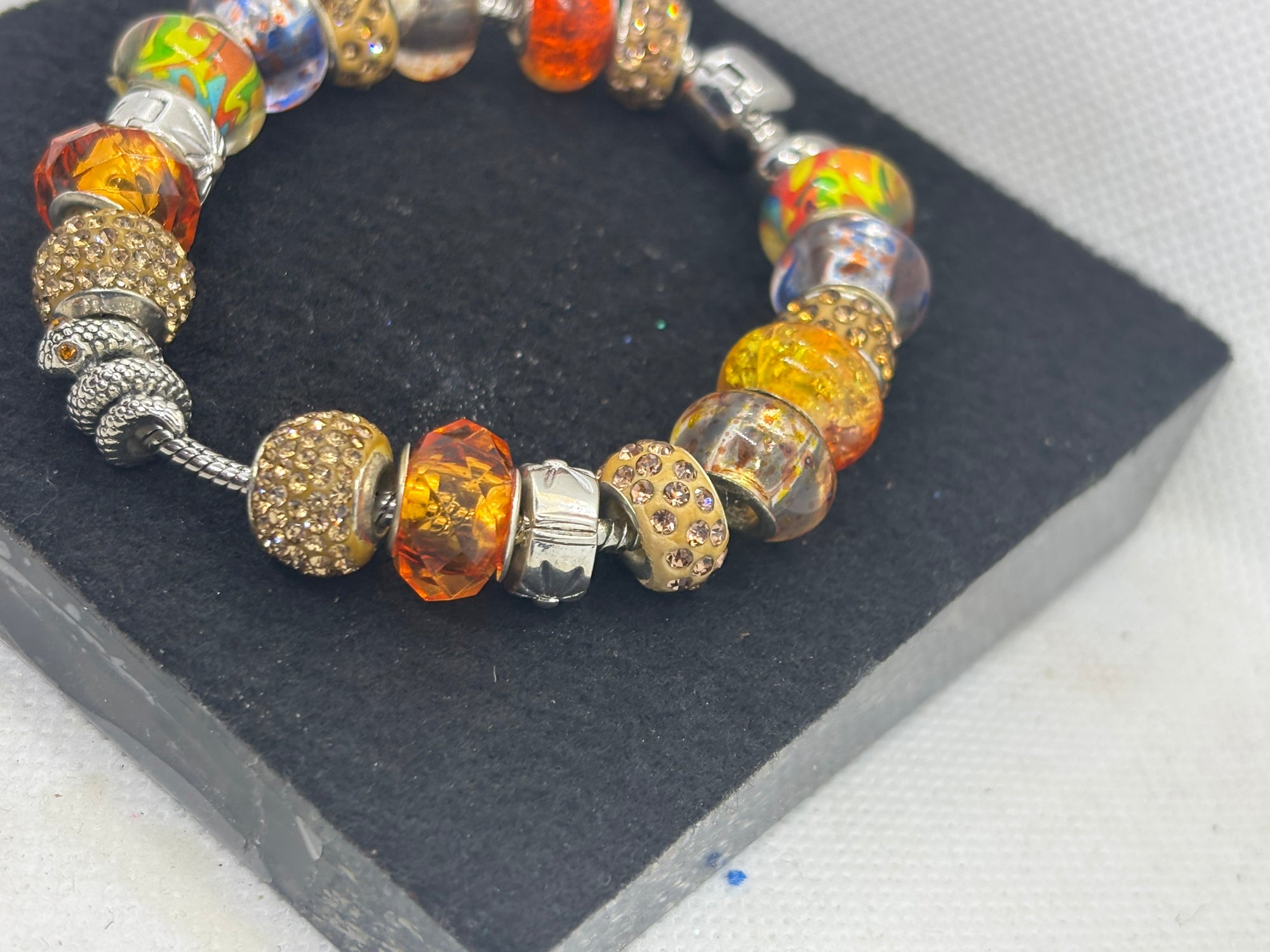 Fall Colored Charm Bracelet