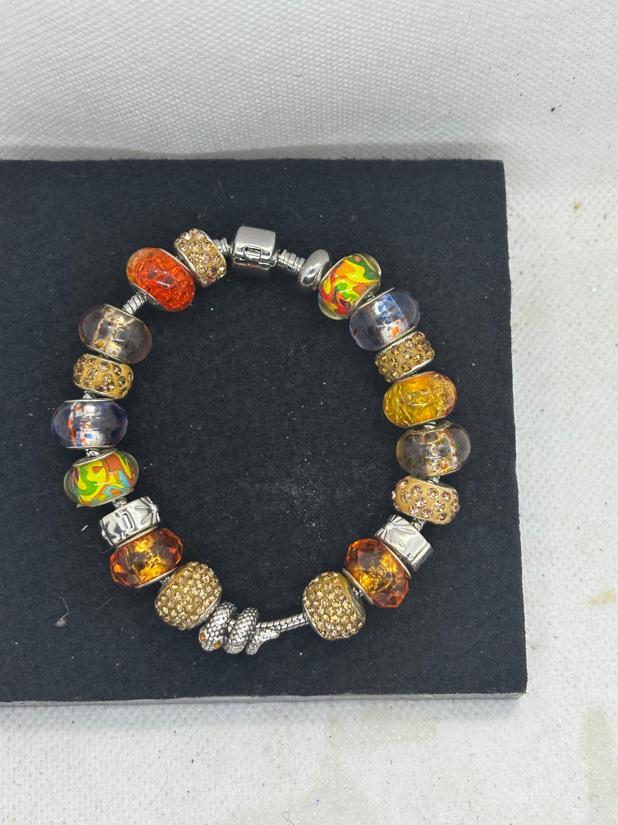 Fall Colored Charm Bracelet