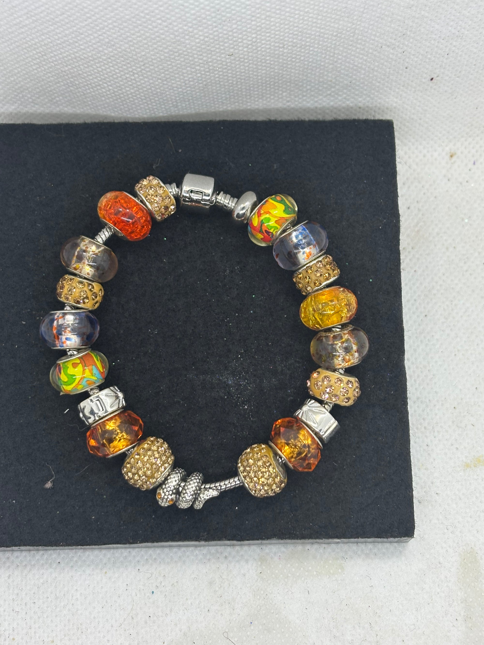 Fall Colored Charm Bracelet