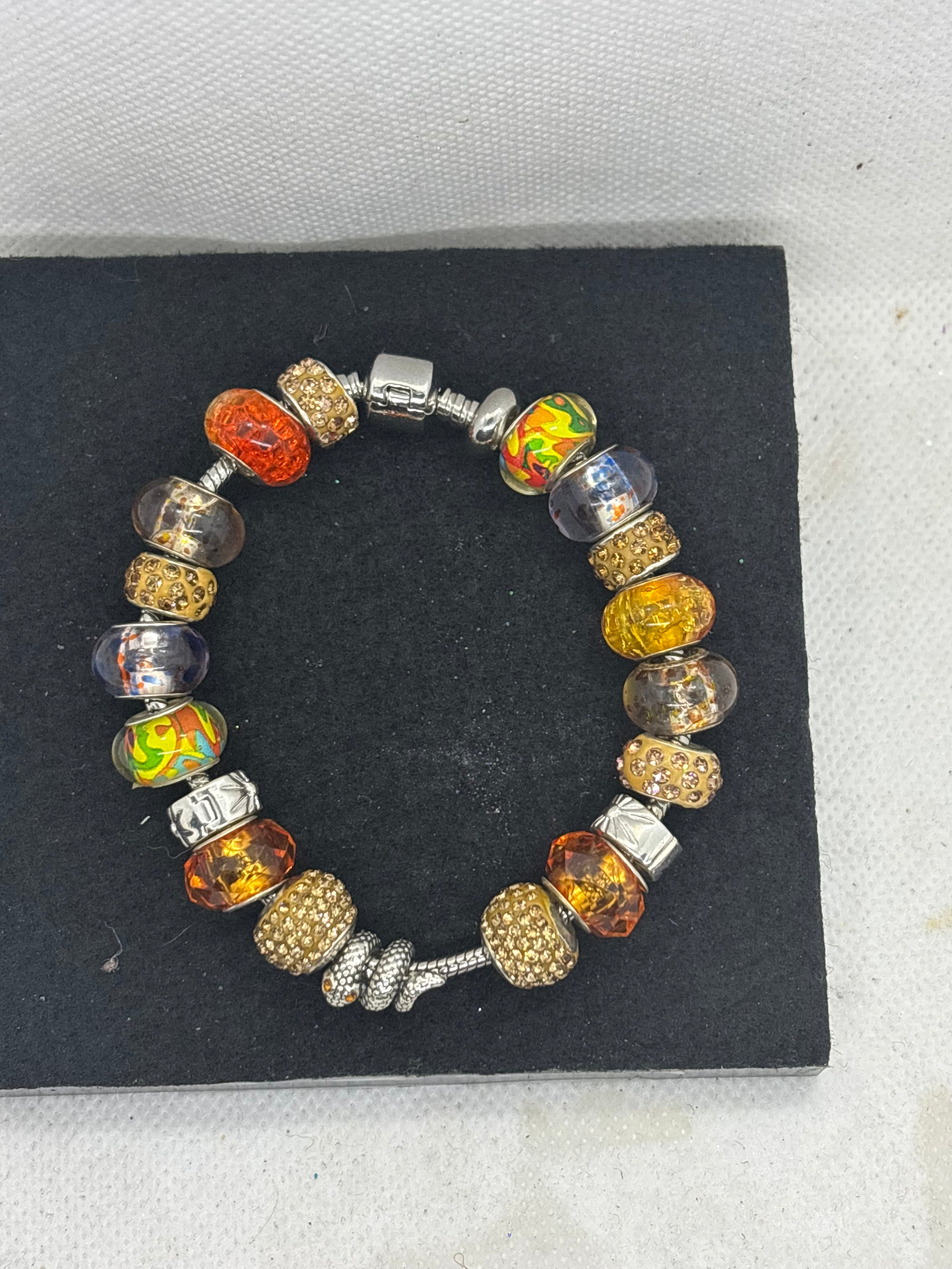 Fall Colored Charm Bracelet