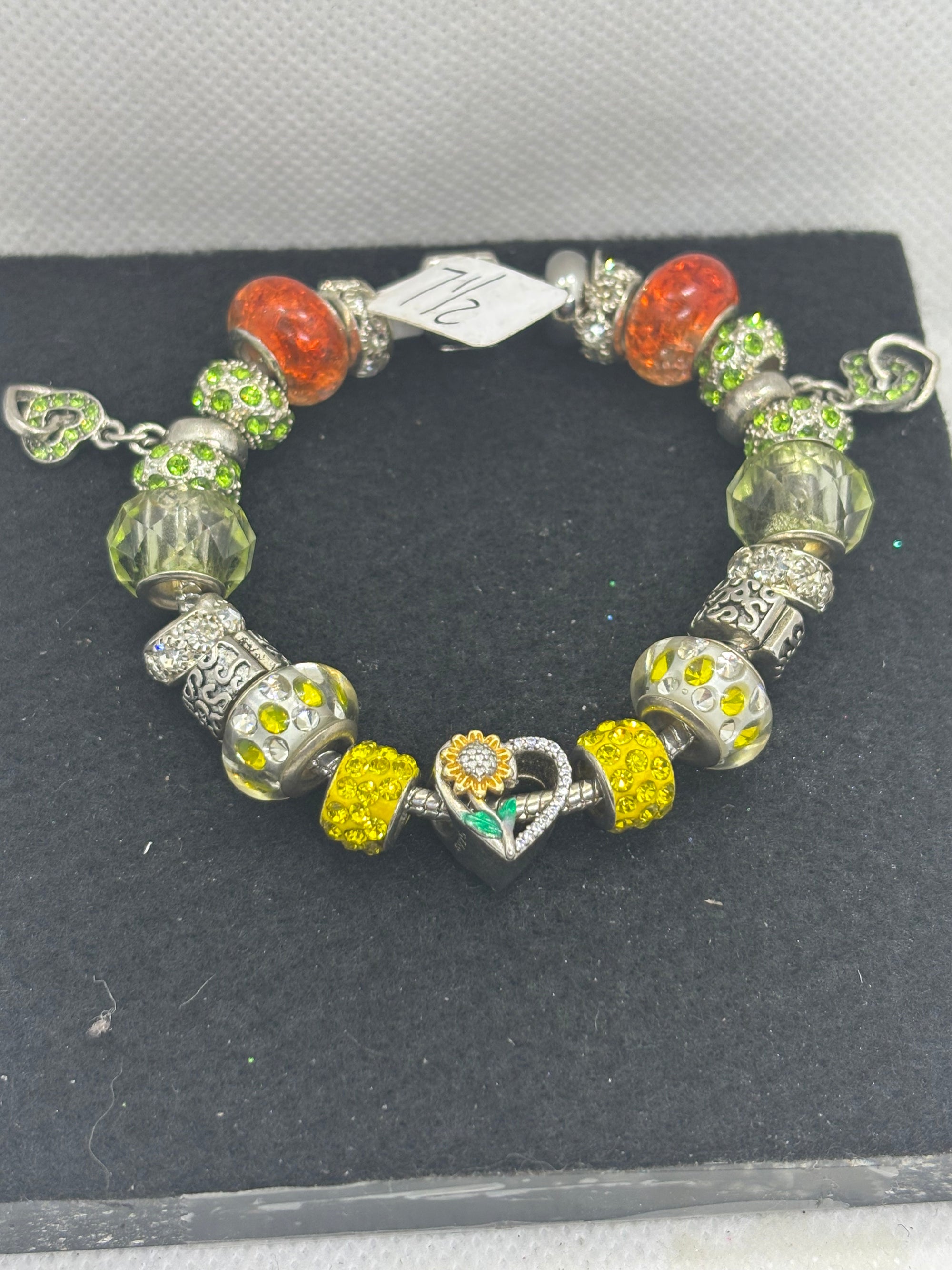 Sunflower Charm Bracelet