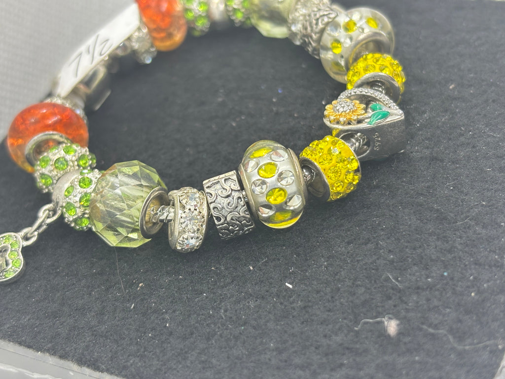 Sunflower Charm Bracelet