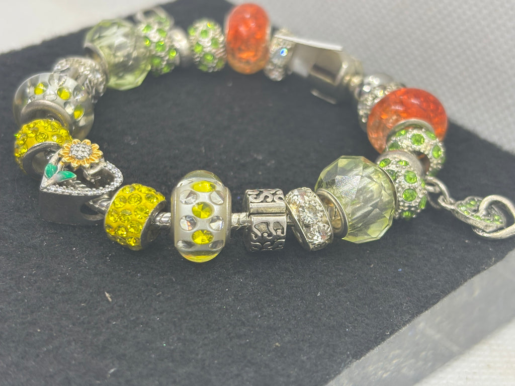 Sunflower Charm Bracelet