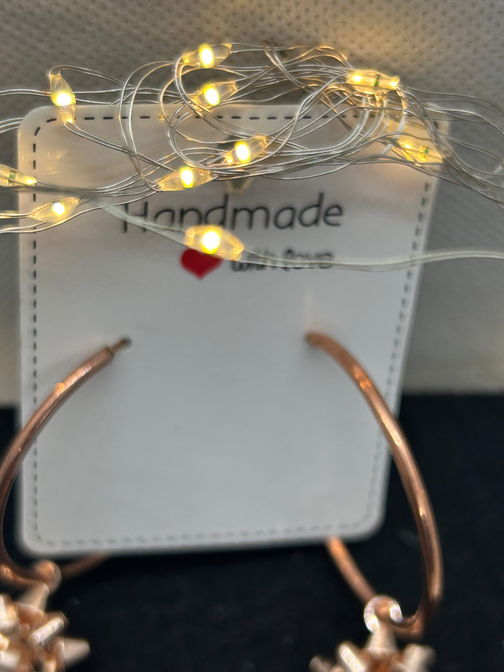 Rose Gold Bow Hoop Earrings