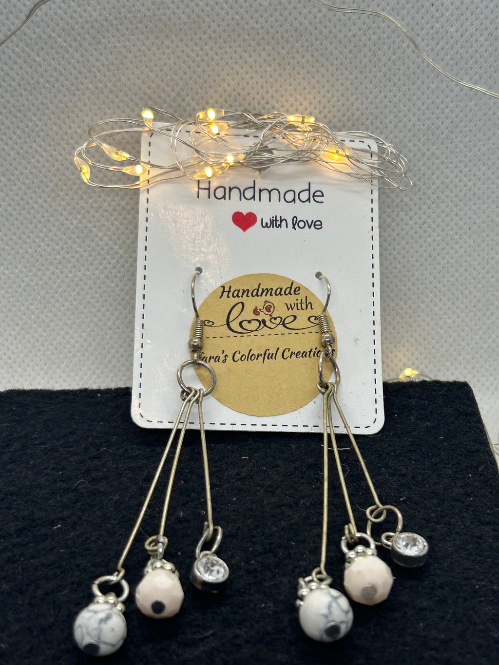 Rhinestone Beaded Earrings