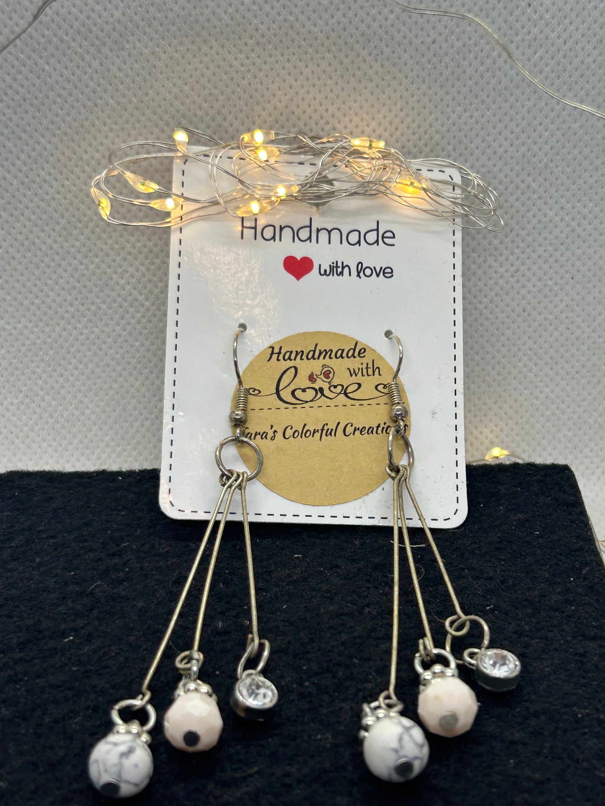 Rhinestone Beaded Earrings