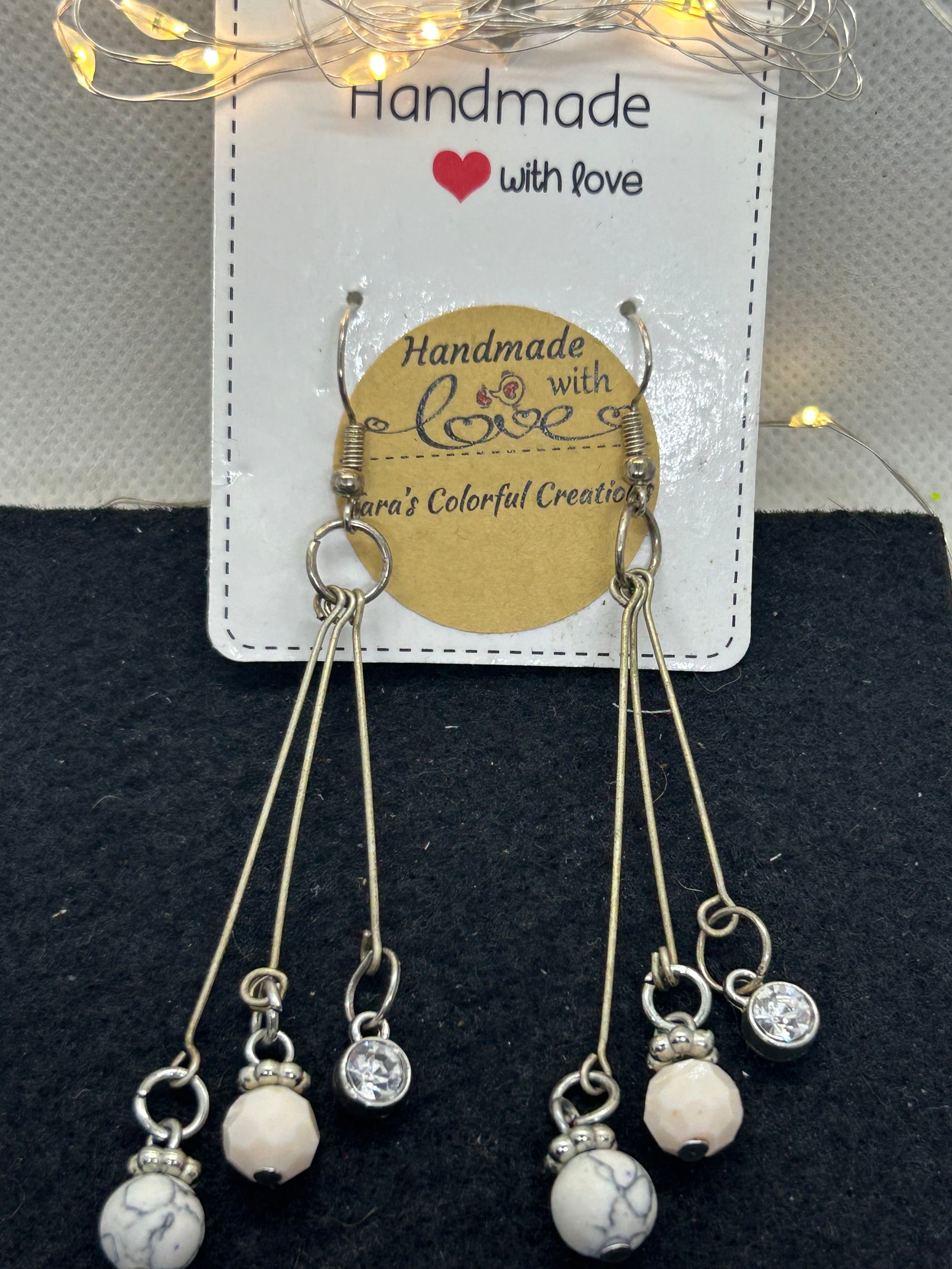 Rhinestone Beaded Earrings