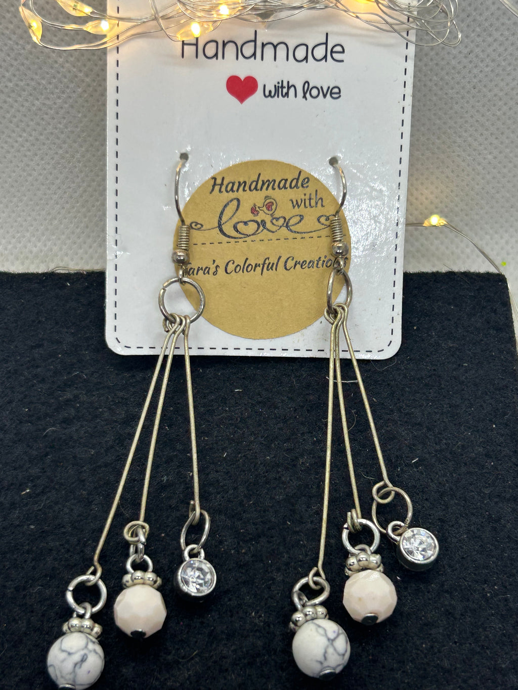 Rhinestone Beaded Earrings