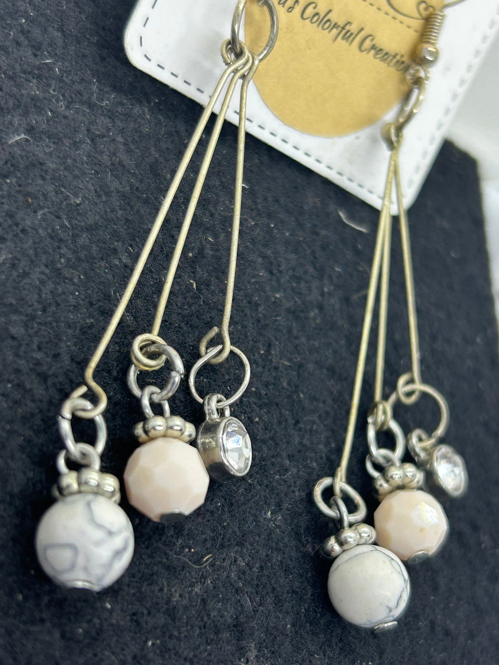 Rhinestone Beaded Earrings