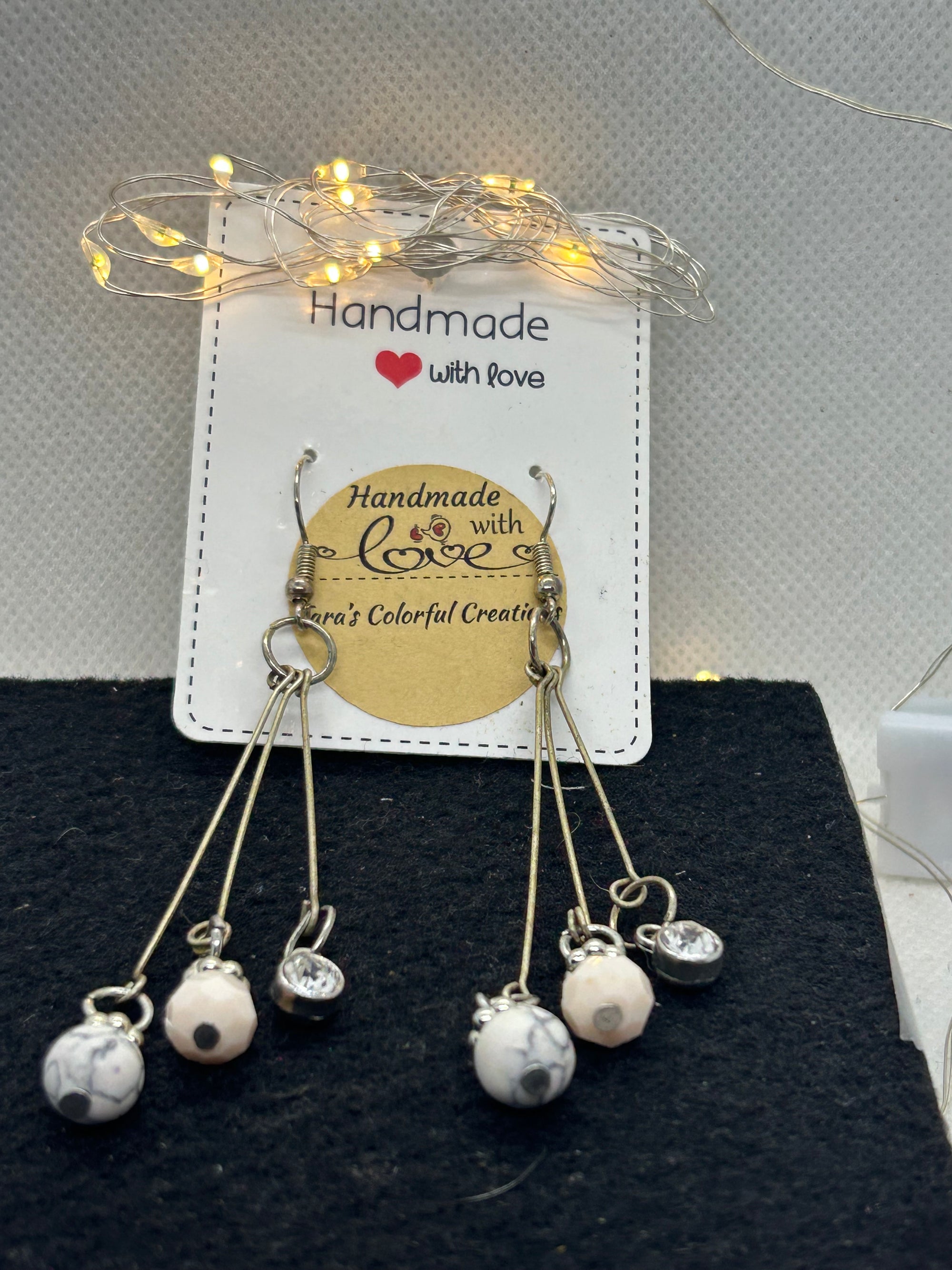 Rhinestone Beaded Earrings