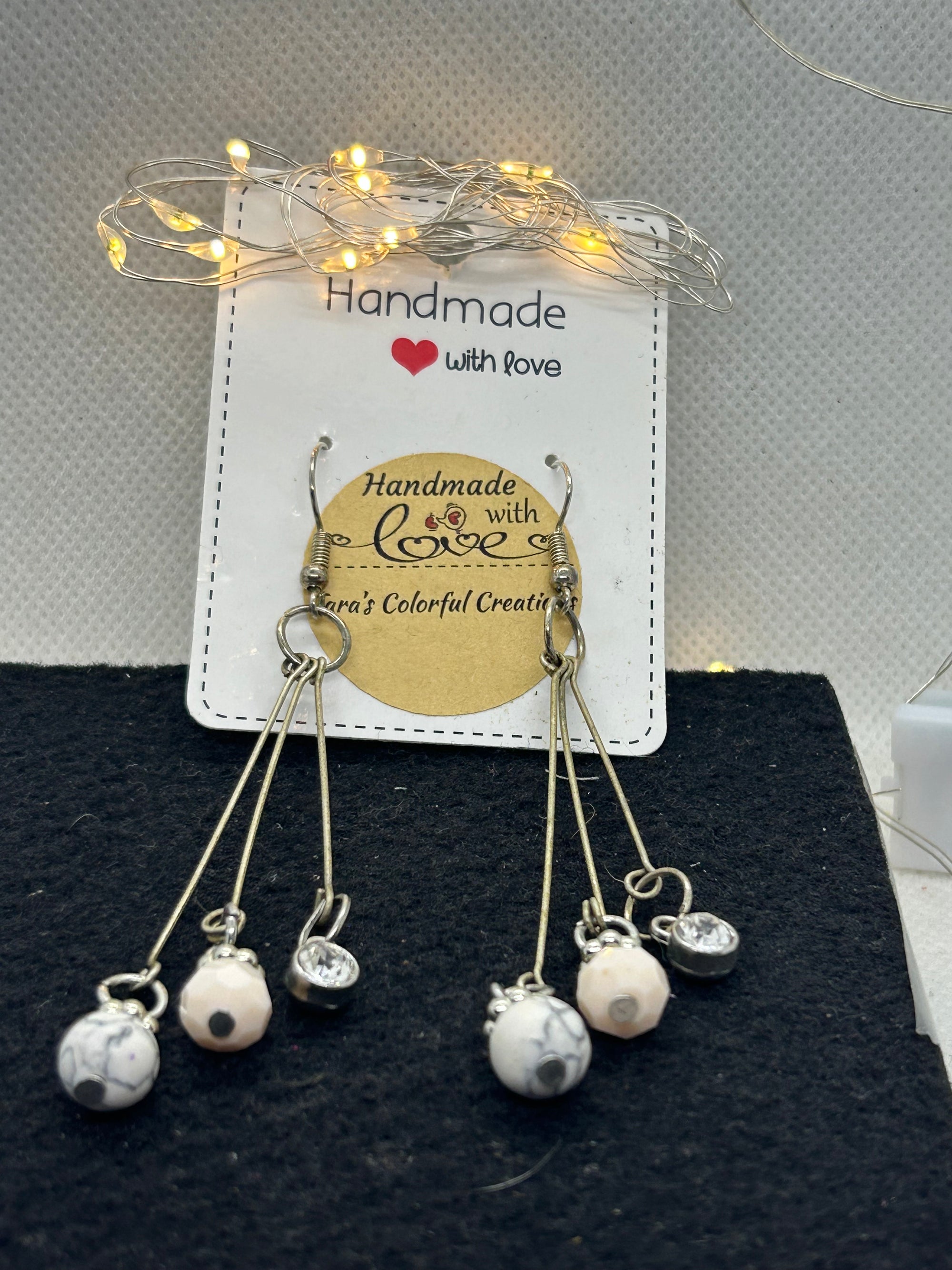 Rhinestone Beaded Earrings