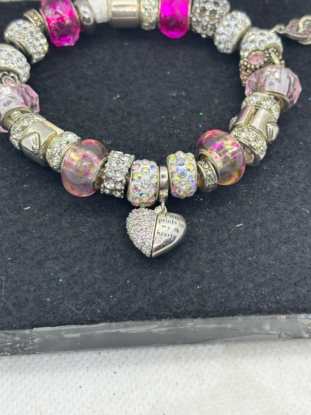 Hidden Paw Print Charm Bracelet