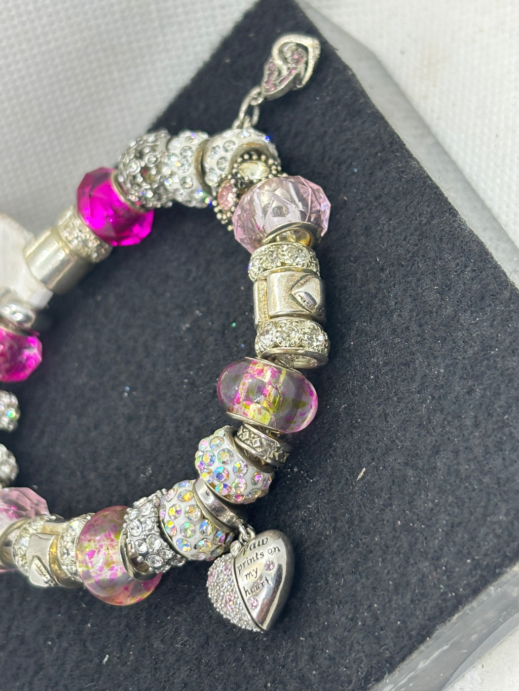 Hidden Paw Print Charm Bracelet