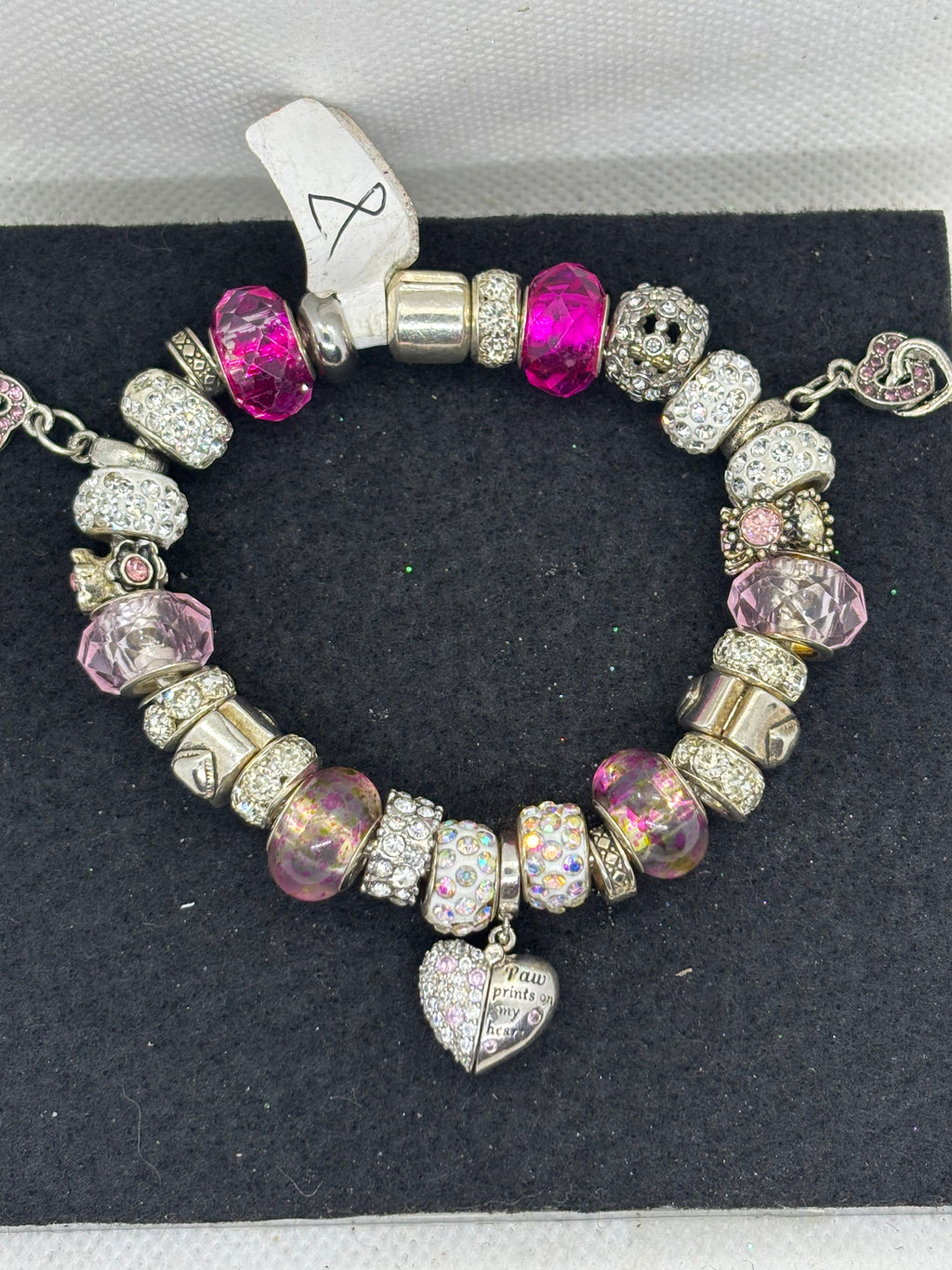 Hidden Paw Print Charm Bracelet