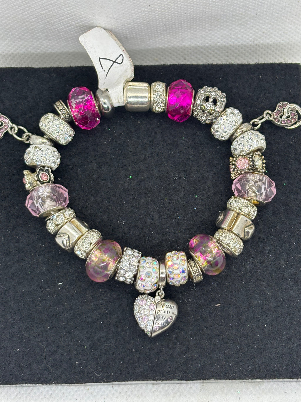 Hidden Paw Print Charm Bracelet