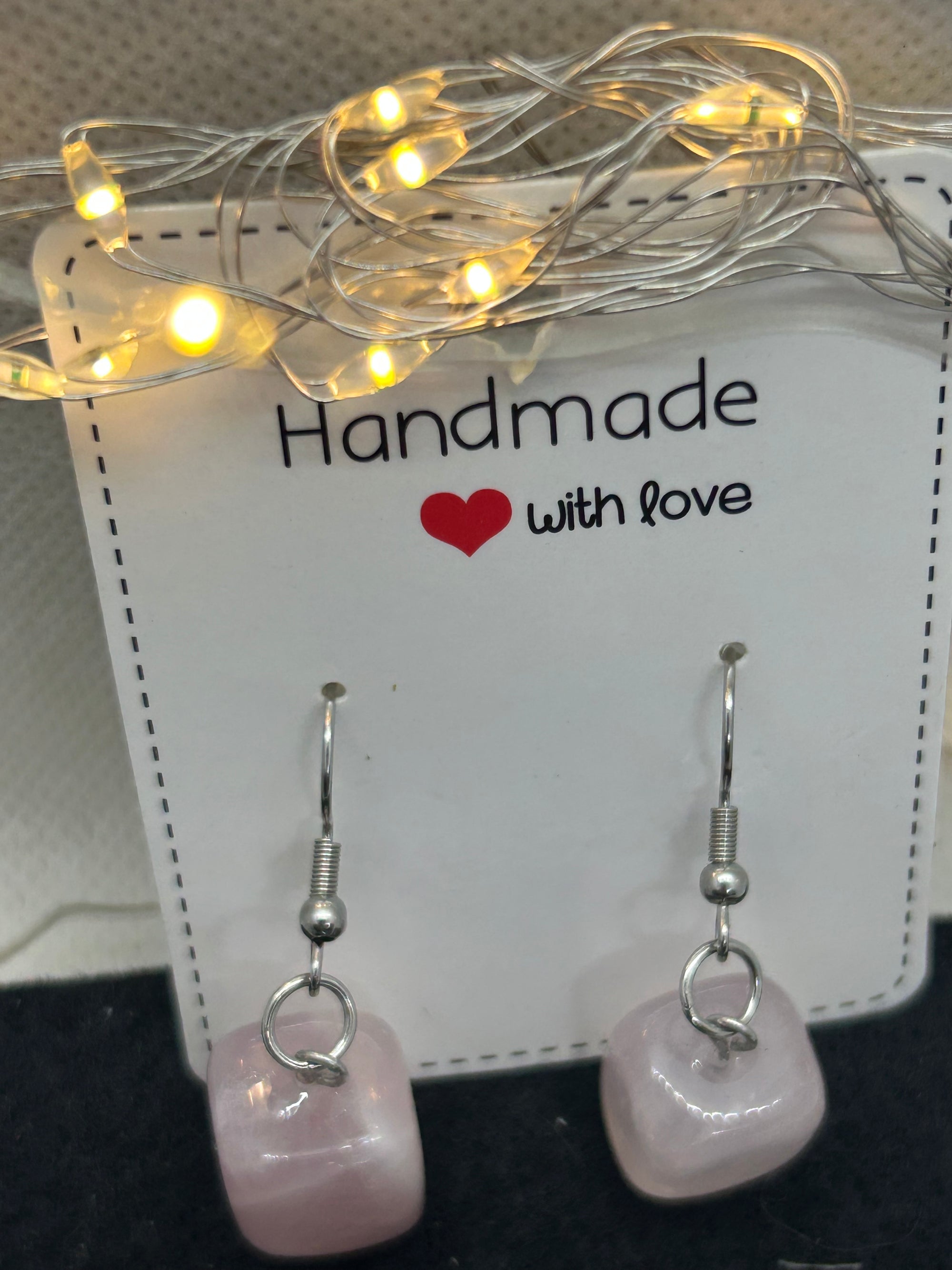 Pink Stone Earrings