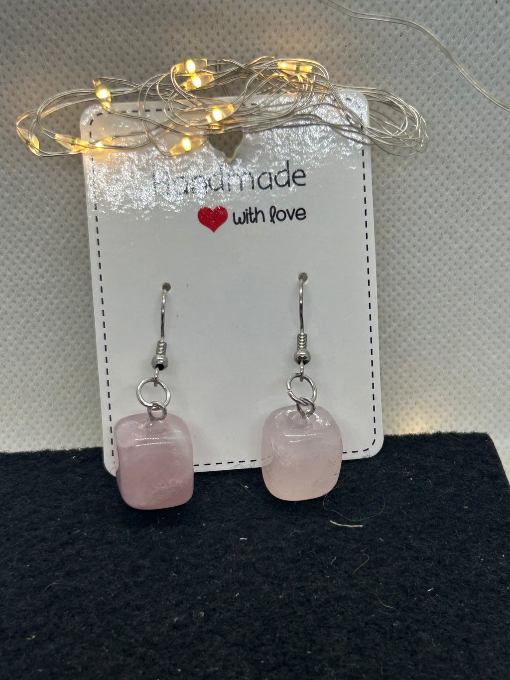 Pink Stone Earrings