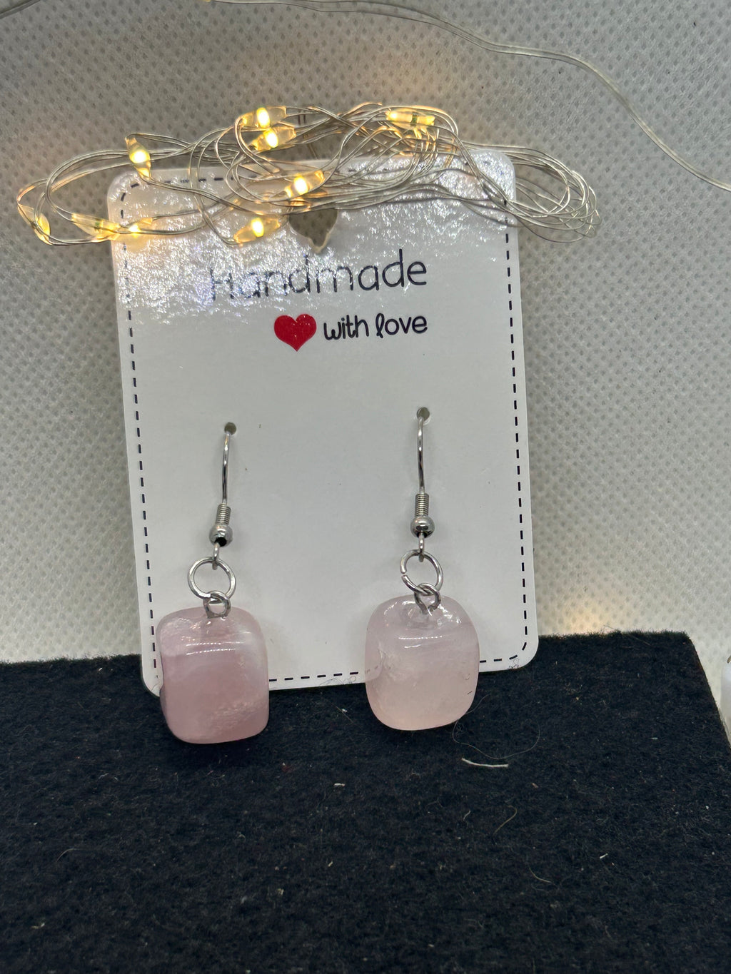 Pink Stone Earrings