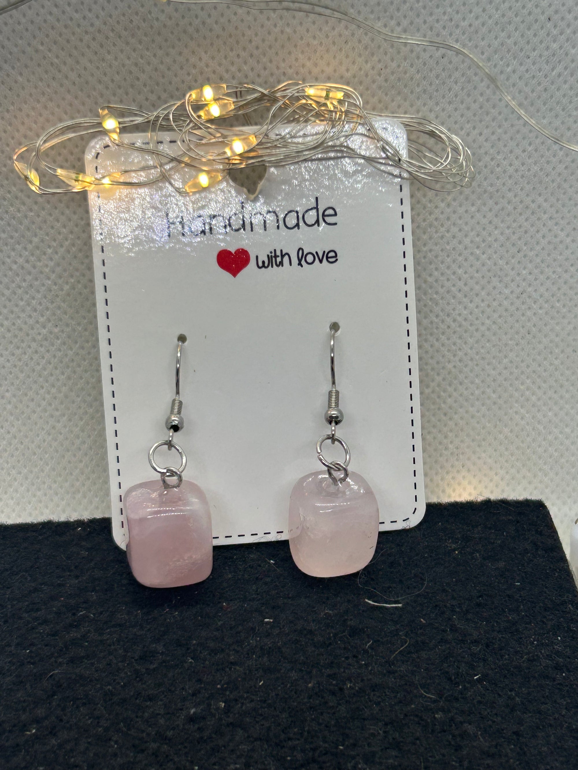Pink Stone Earrings