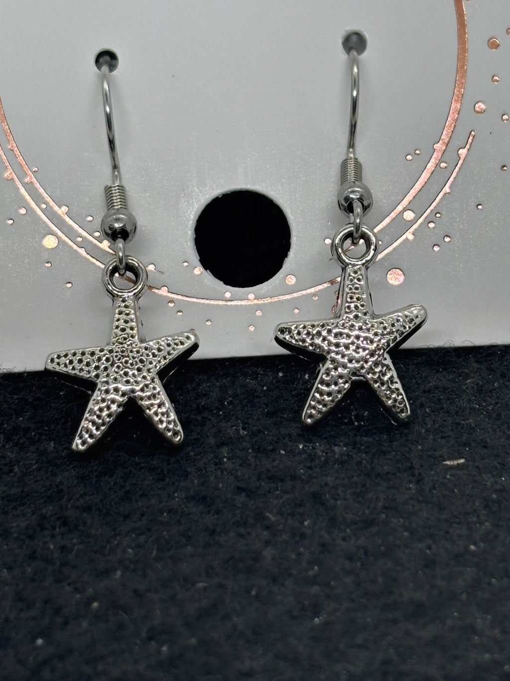 Silver Starfish Earrings