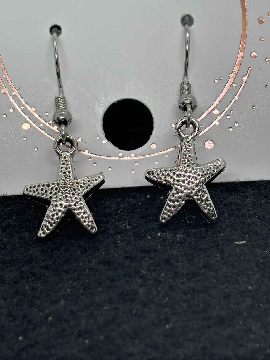 Silver Starfish Earrings