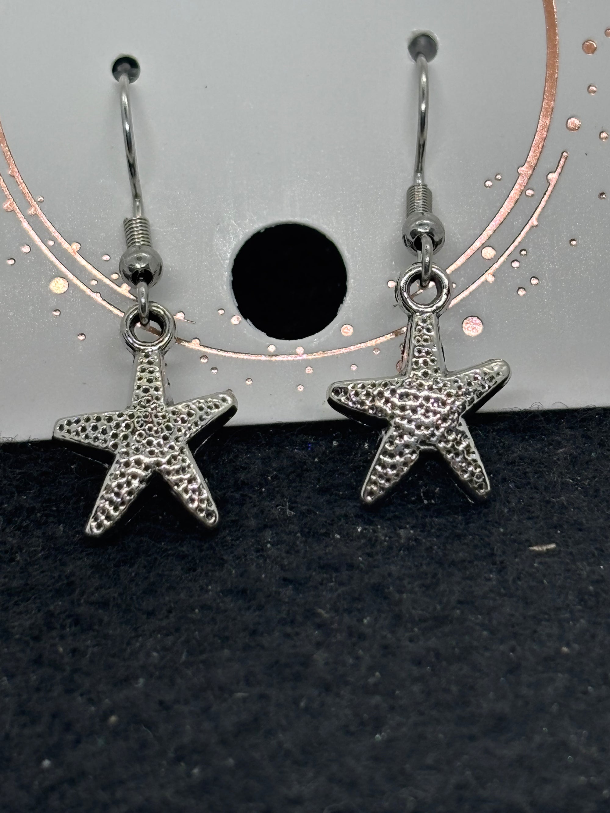 Silver Starfish Earrings