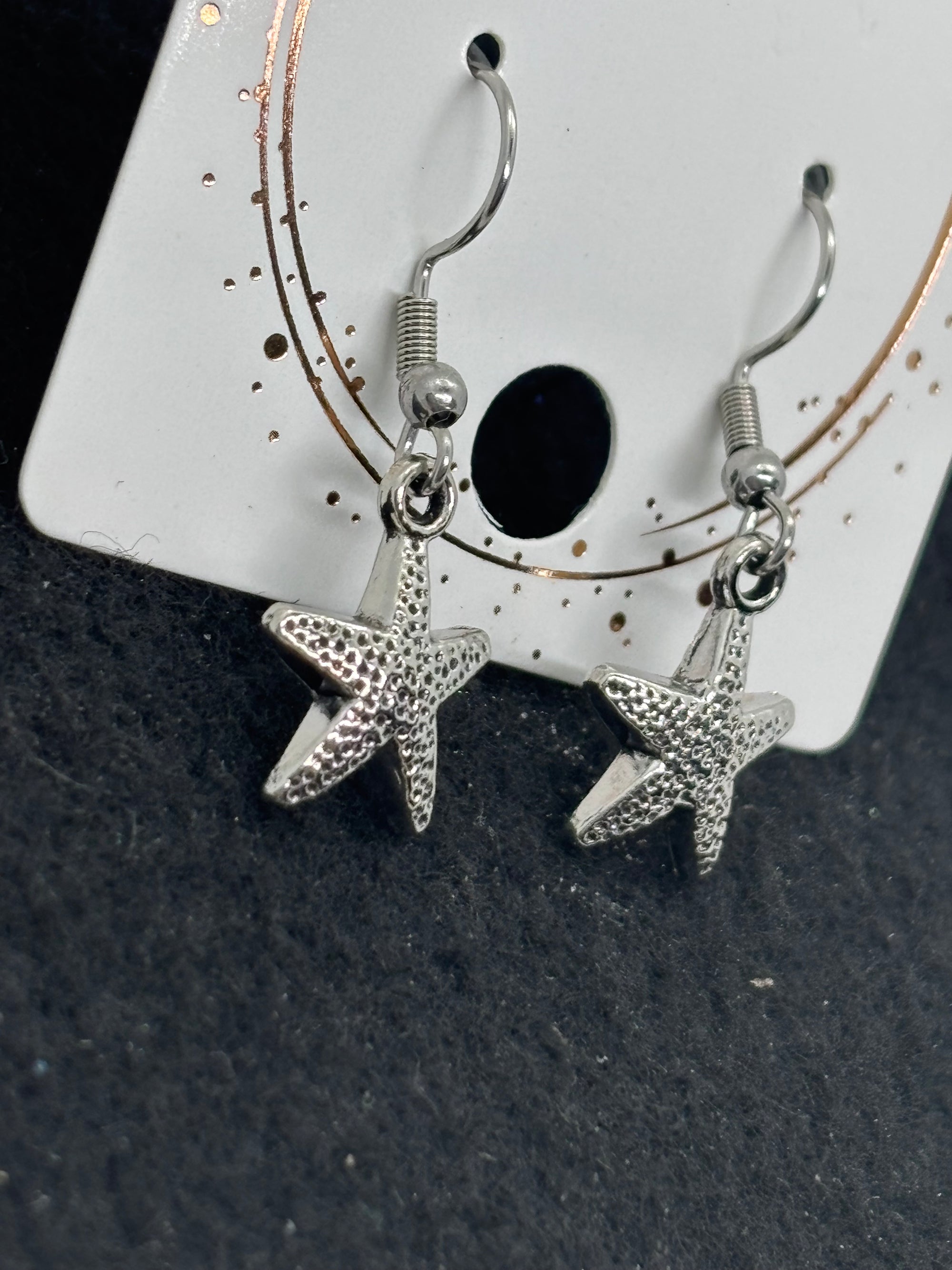 Silver Starfish Earrings
