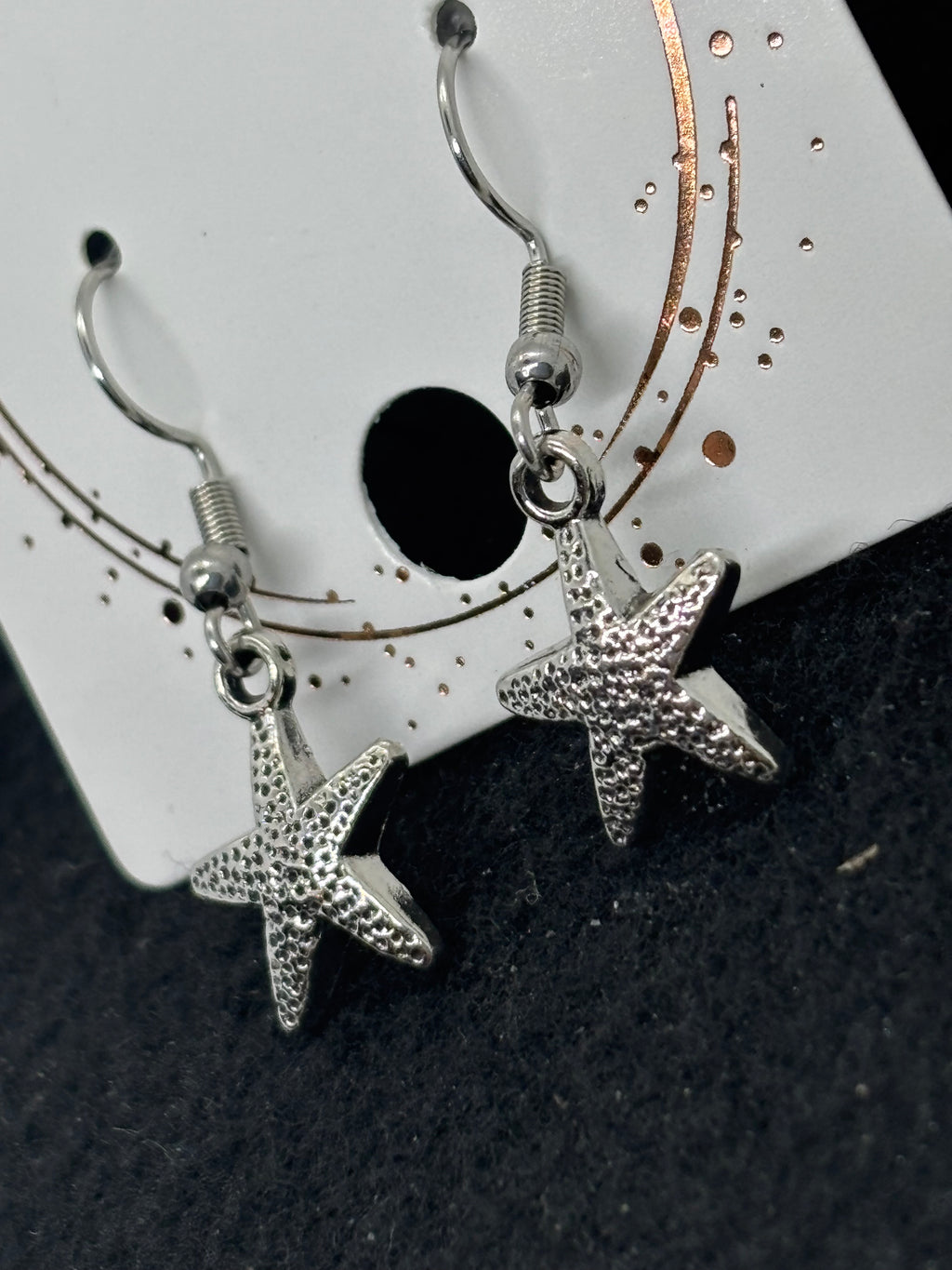 Silver Starfish Earrings