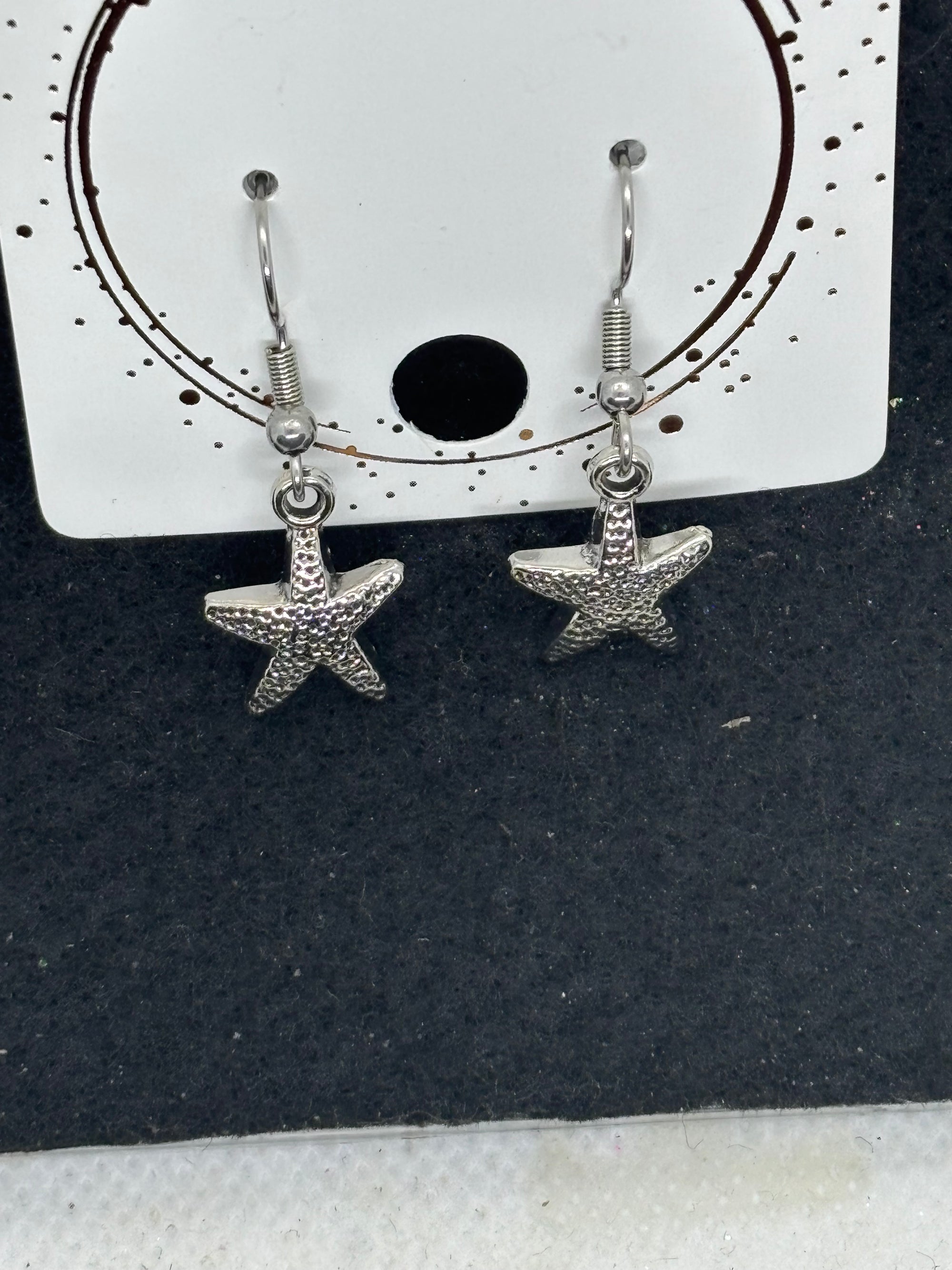 Silver Starfish Earrings
