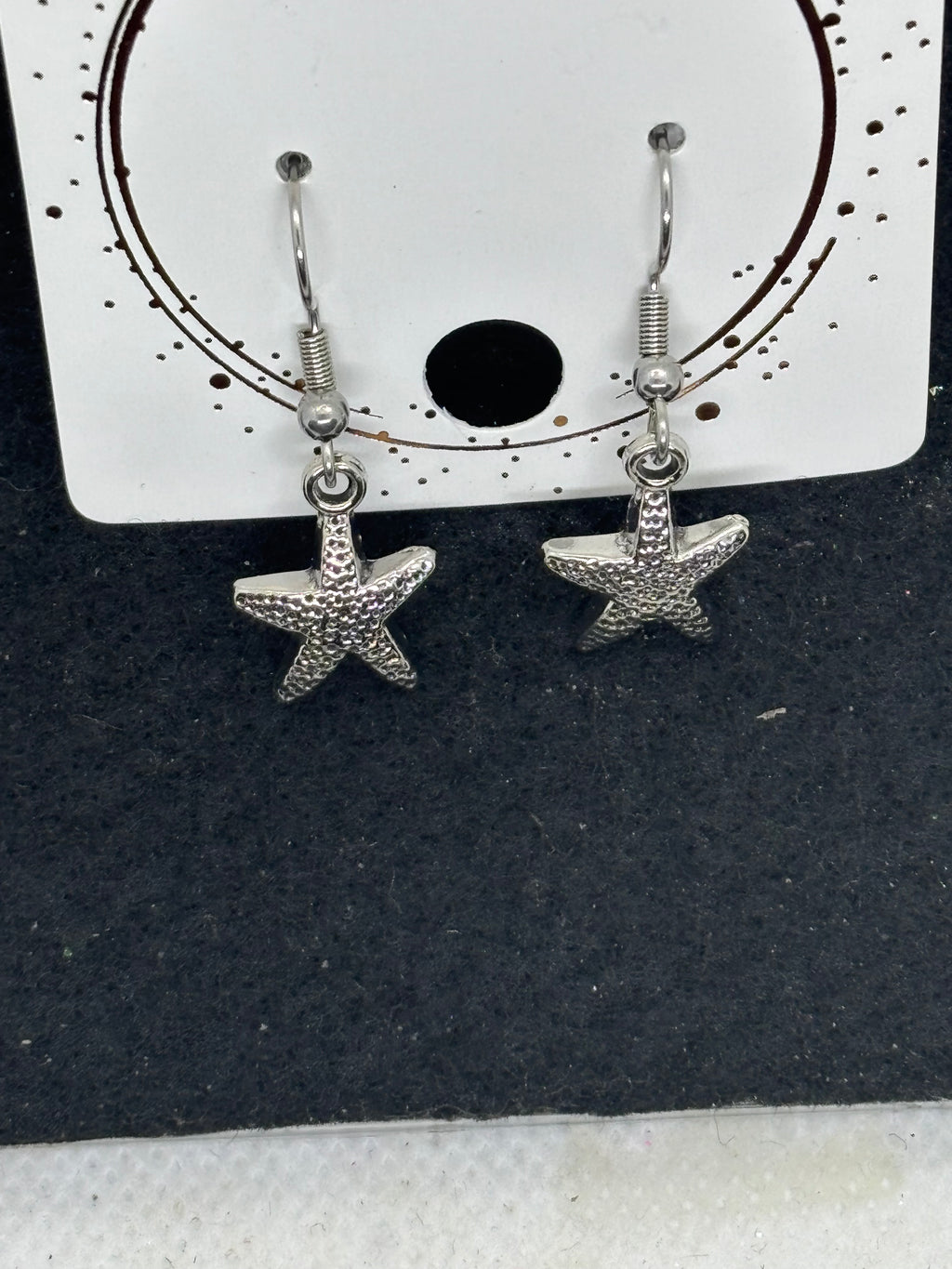 Silver Starfish Earrings