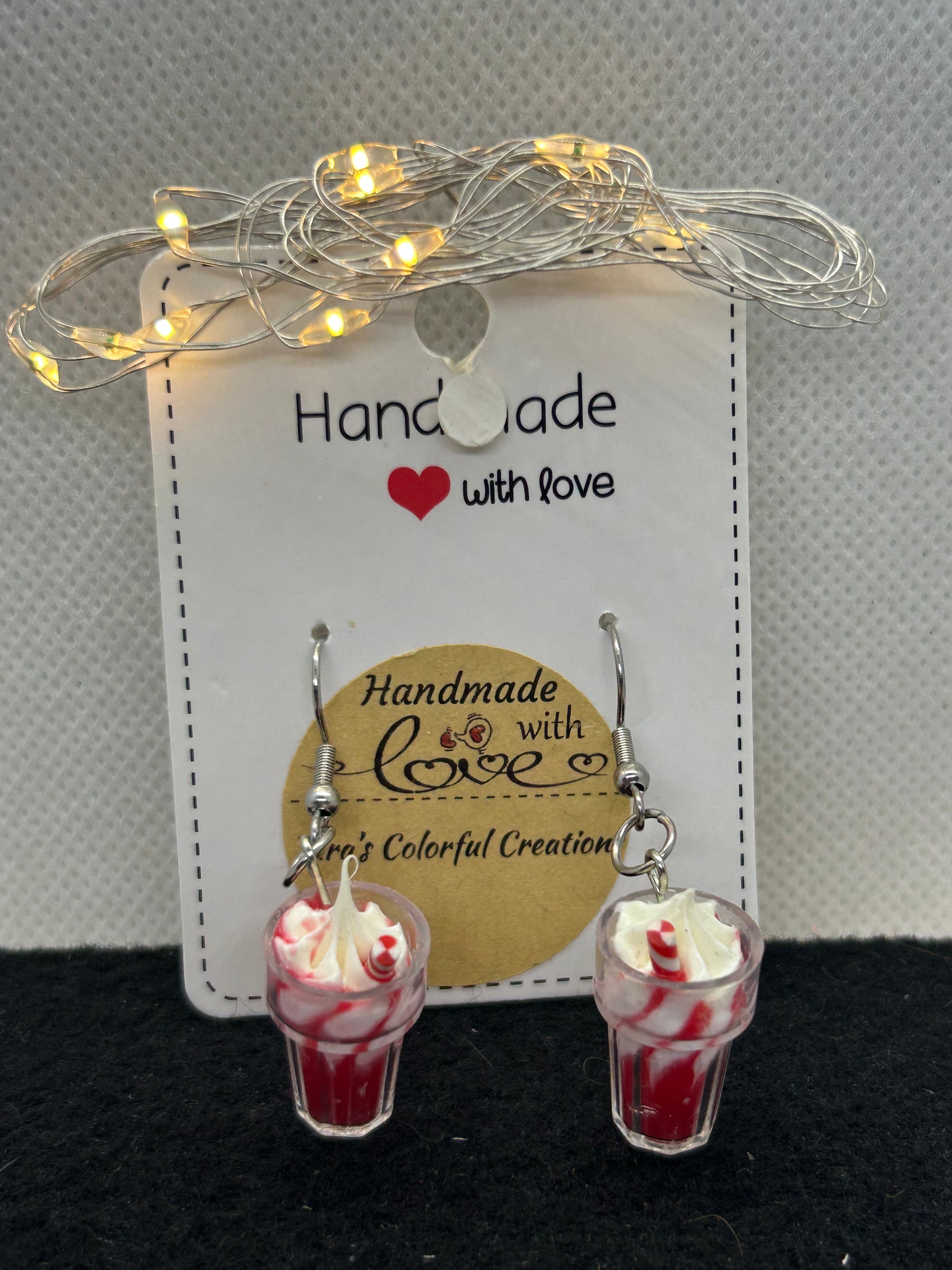 Red Milkshake Earrings