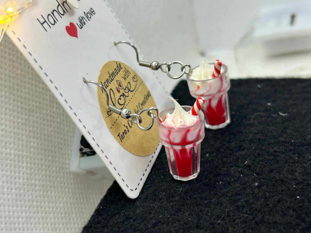 Red Milkshake Earrings