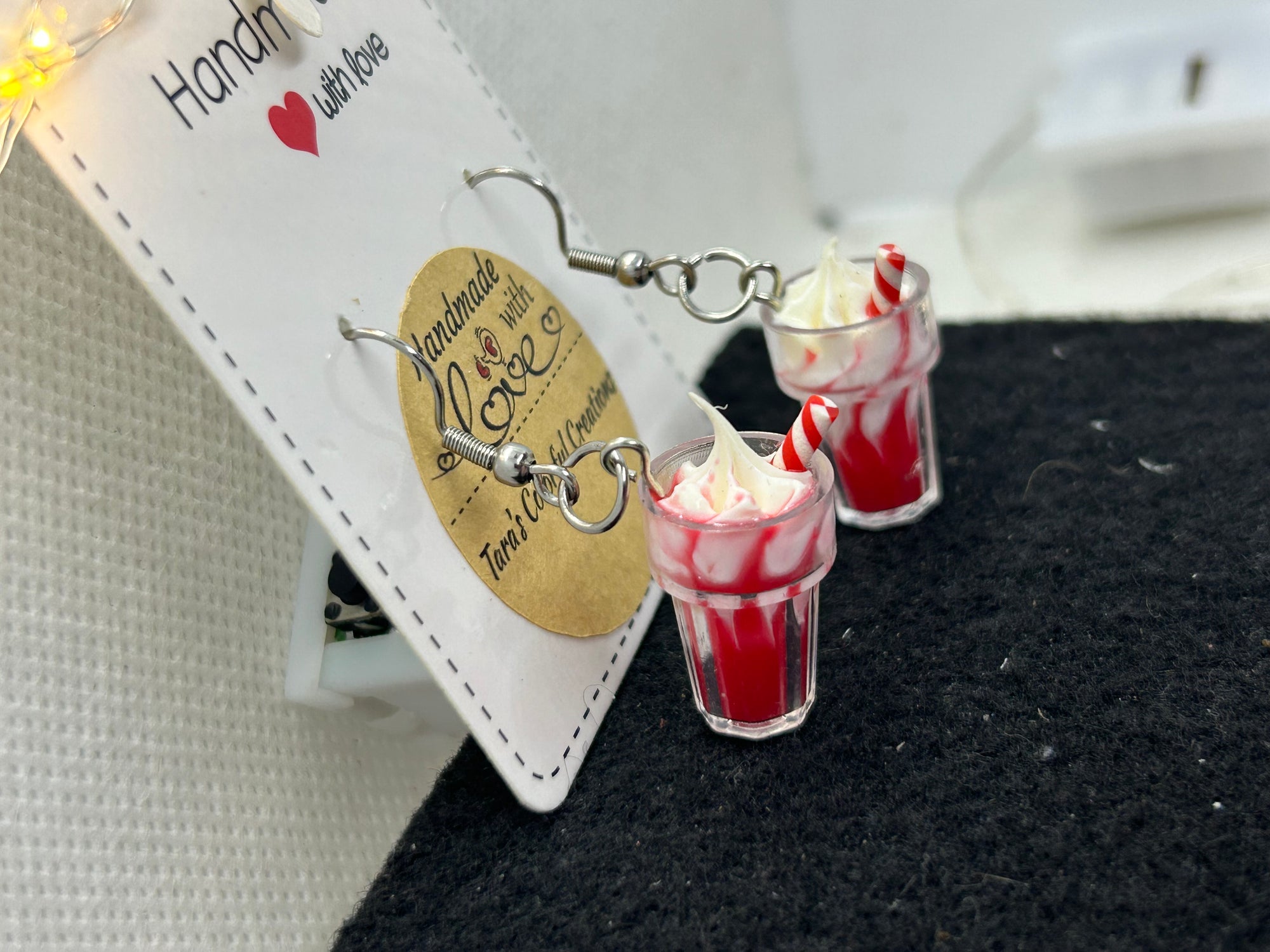 Red Milkshake Earrings
