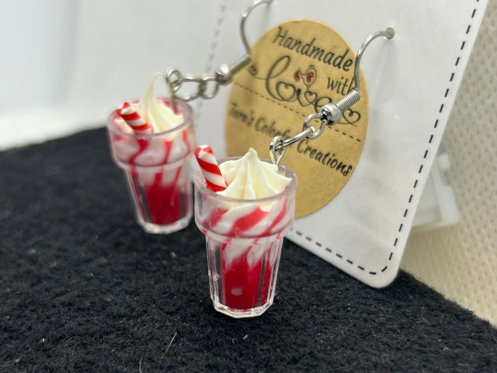 Red Milkshake Earrings