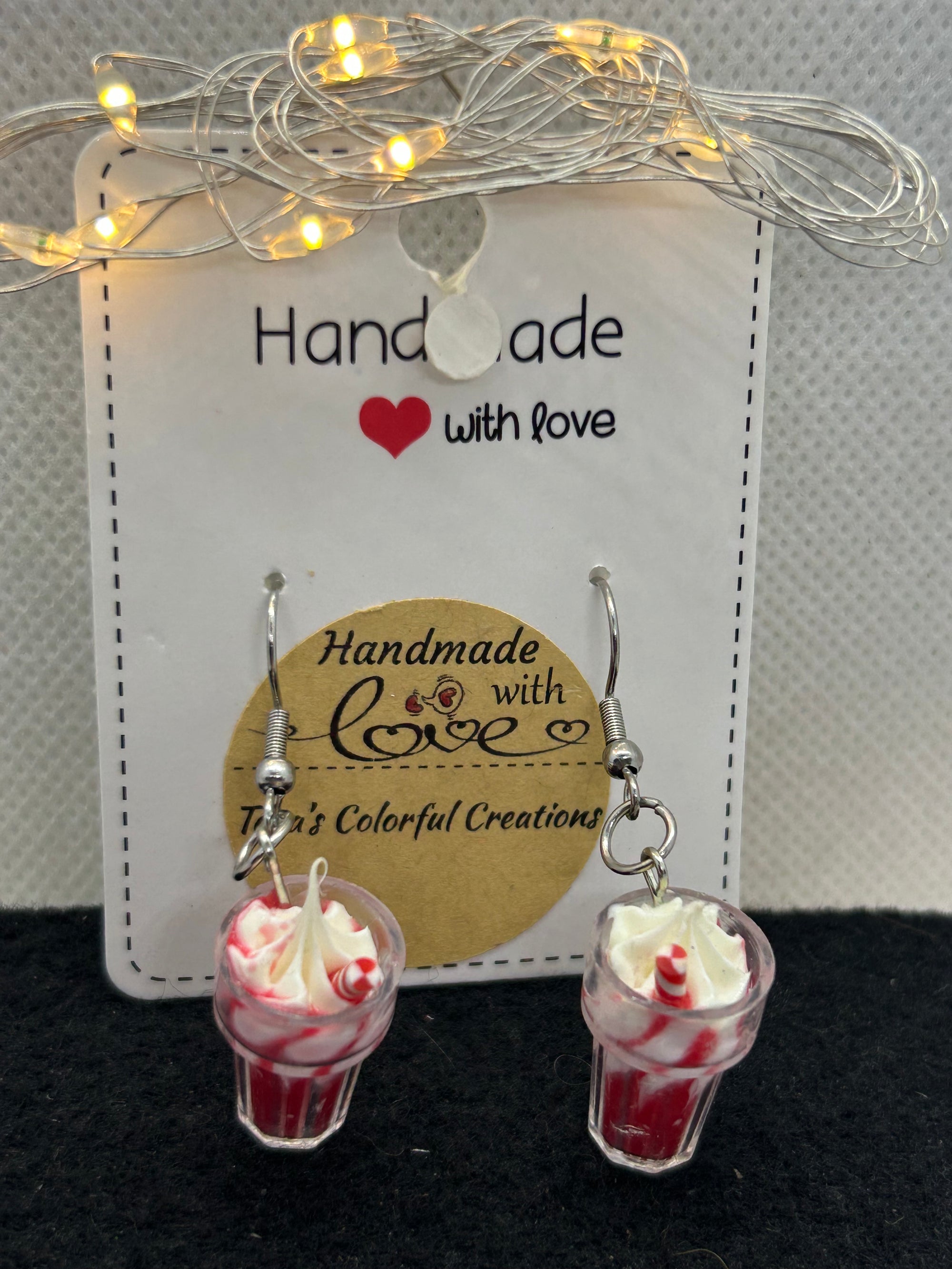 Red Milkshake Earrings