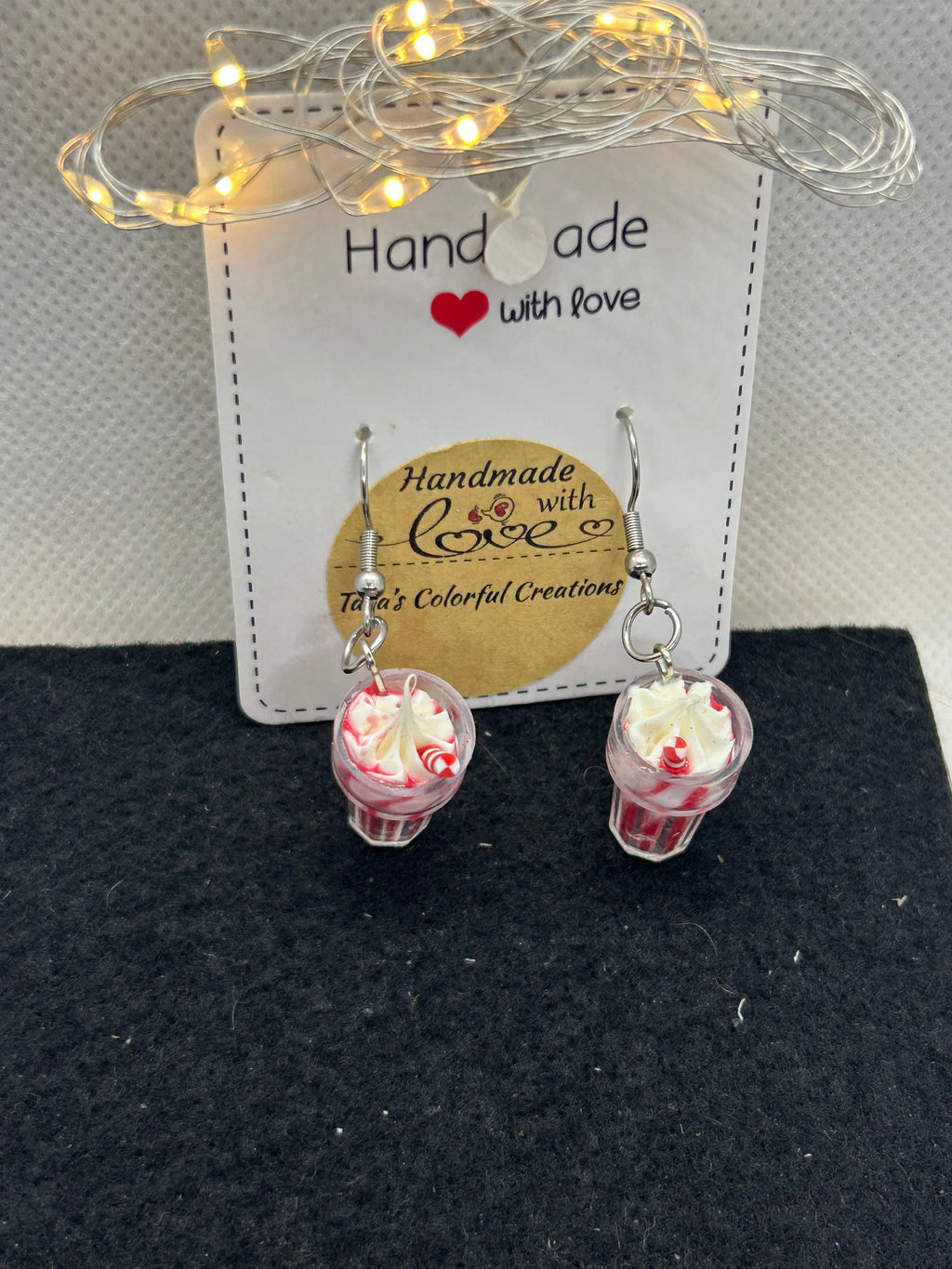 Red Milkshake Earrings