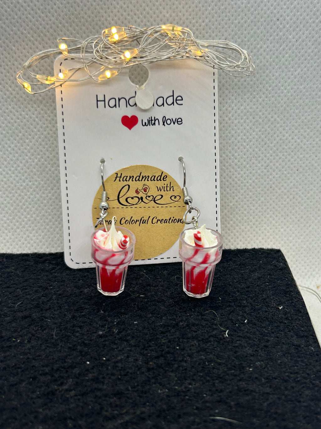 Red Milkshake Earrings